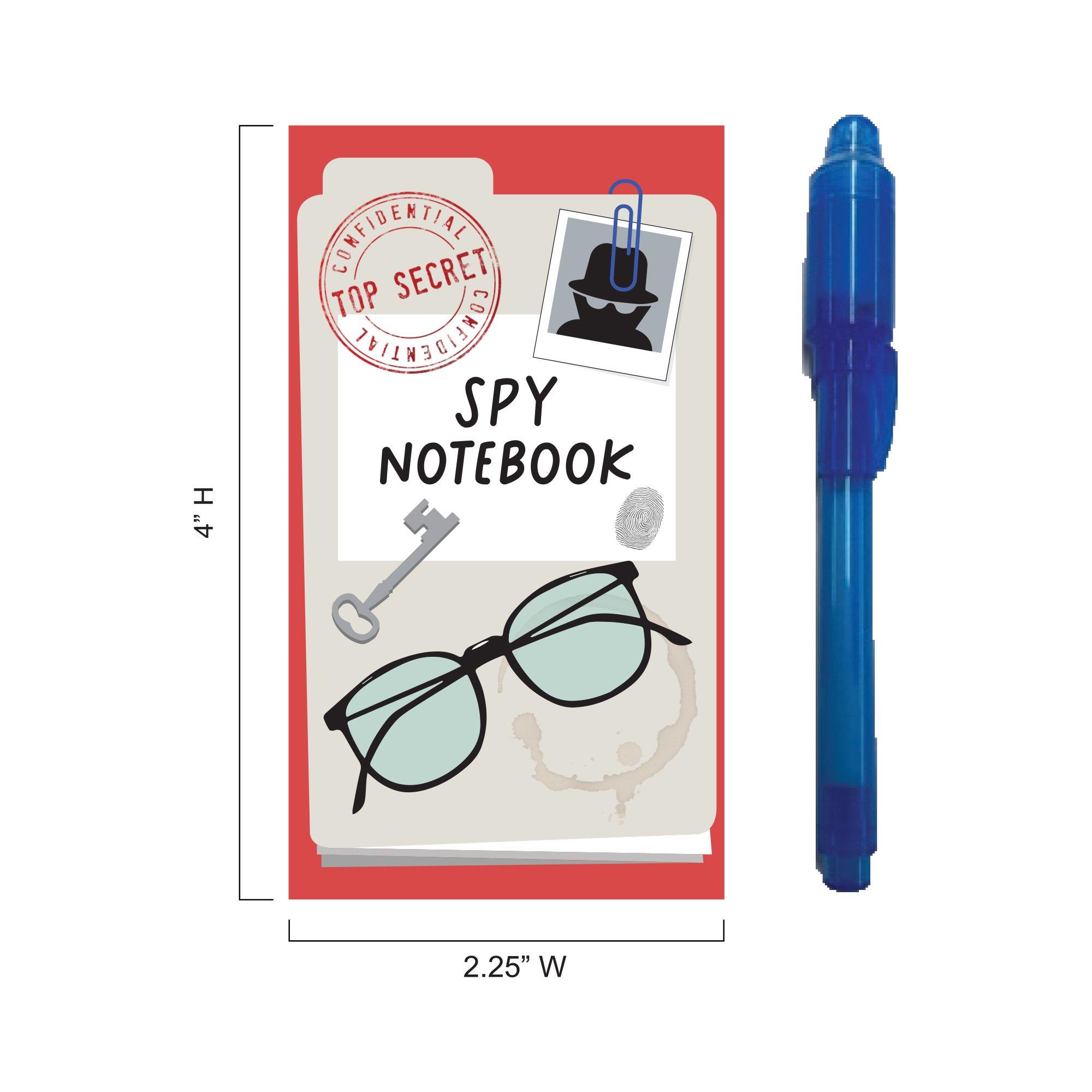 Top Secret Notebook & Invisible Ink Pen - Assorted Designs