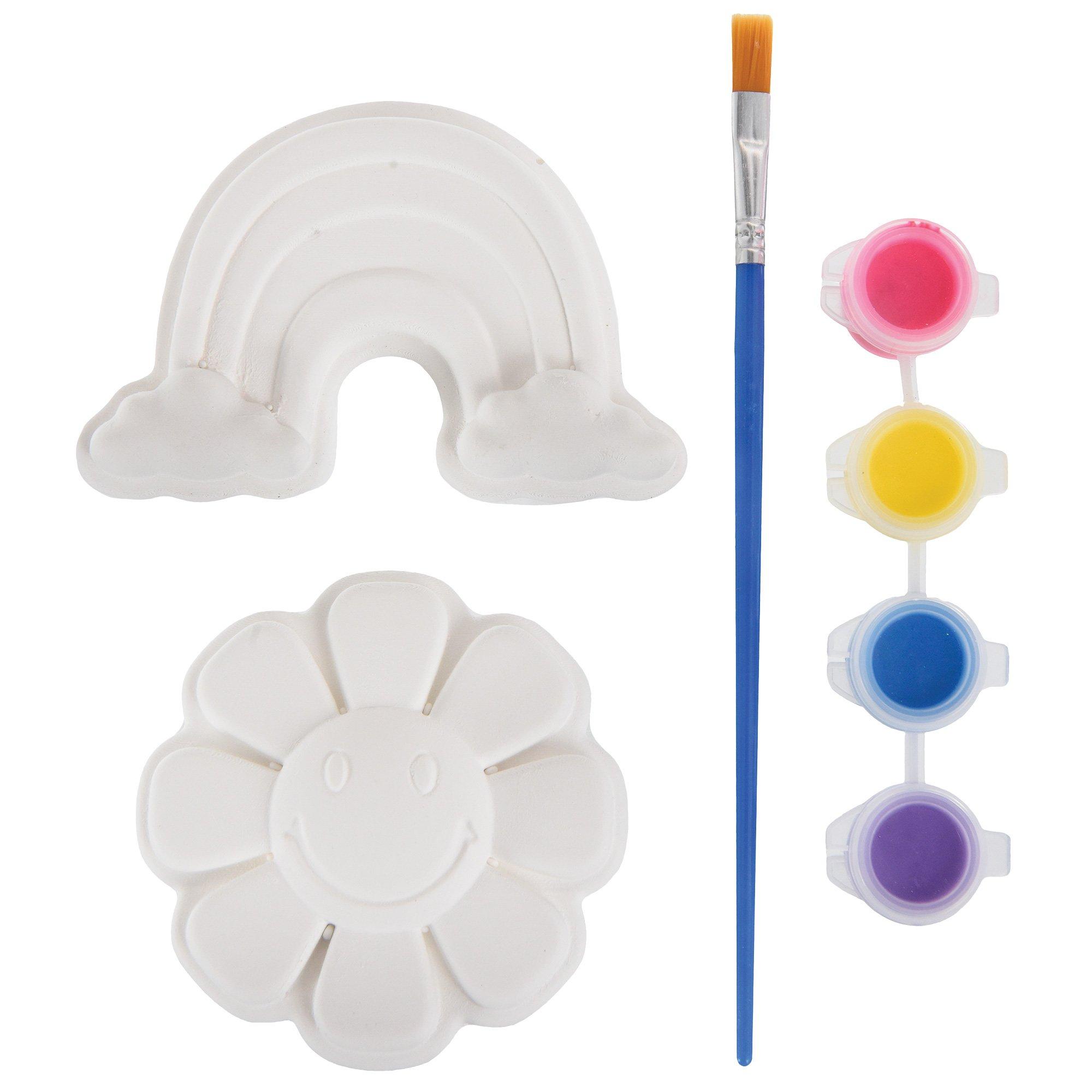 Rainbow & Smiley Flower Paint Set, 7pc