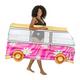 Inflatable Deluxe Pink Retro Van Pool Body Raft, 30in x 60in