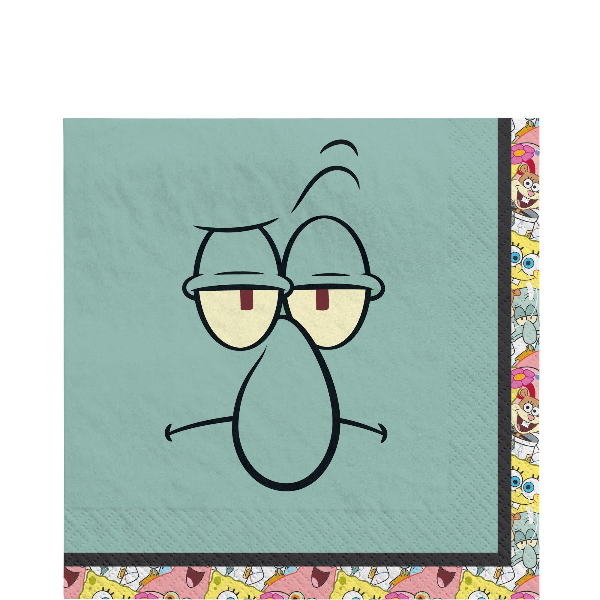 Squidward Paper Lunch Napkins, 6.5in, 16ct - SpongeBob SquarePants