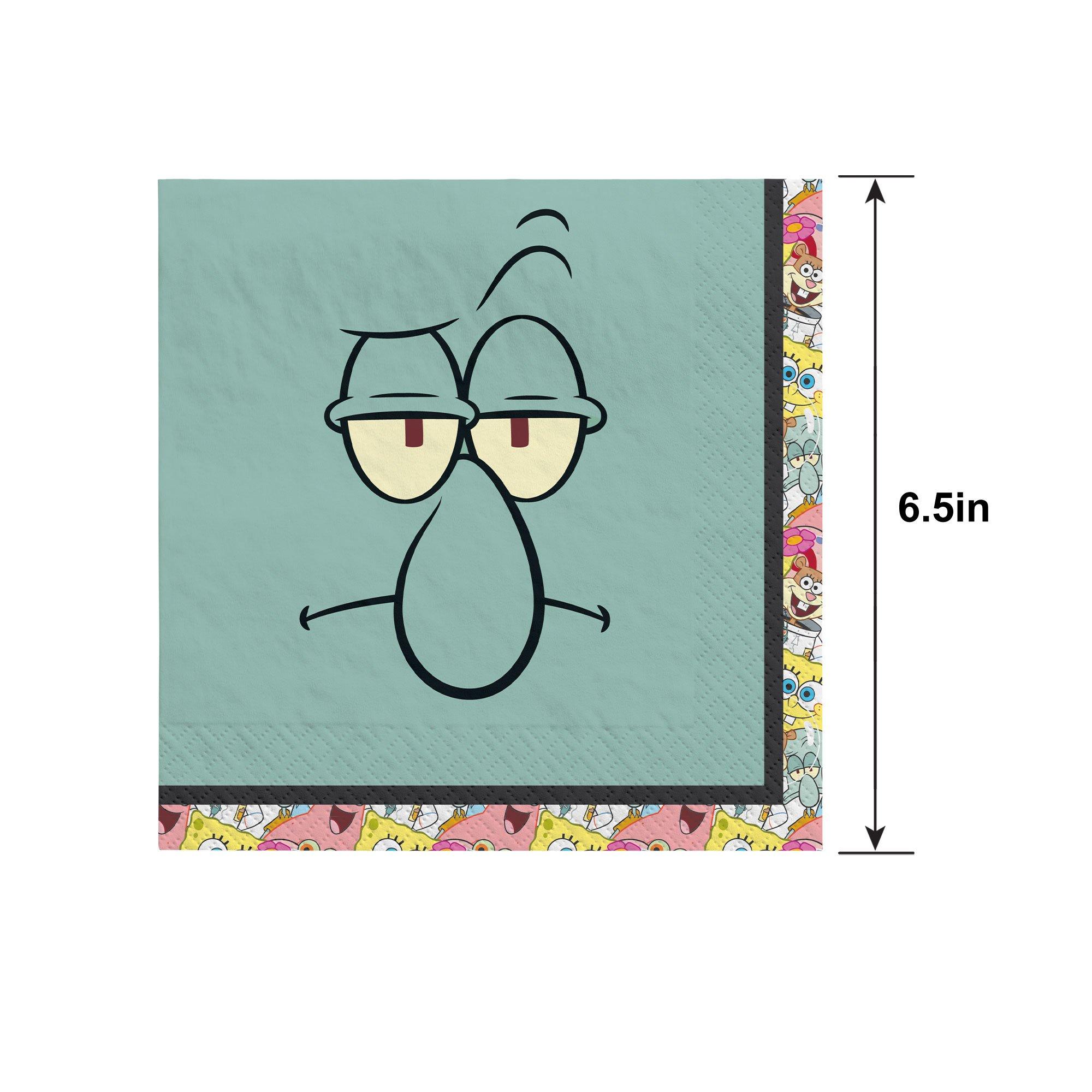 Squidward Paper Lunch Napkins, 6.5in, 16ct - SpongeBob SquarePants