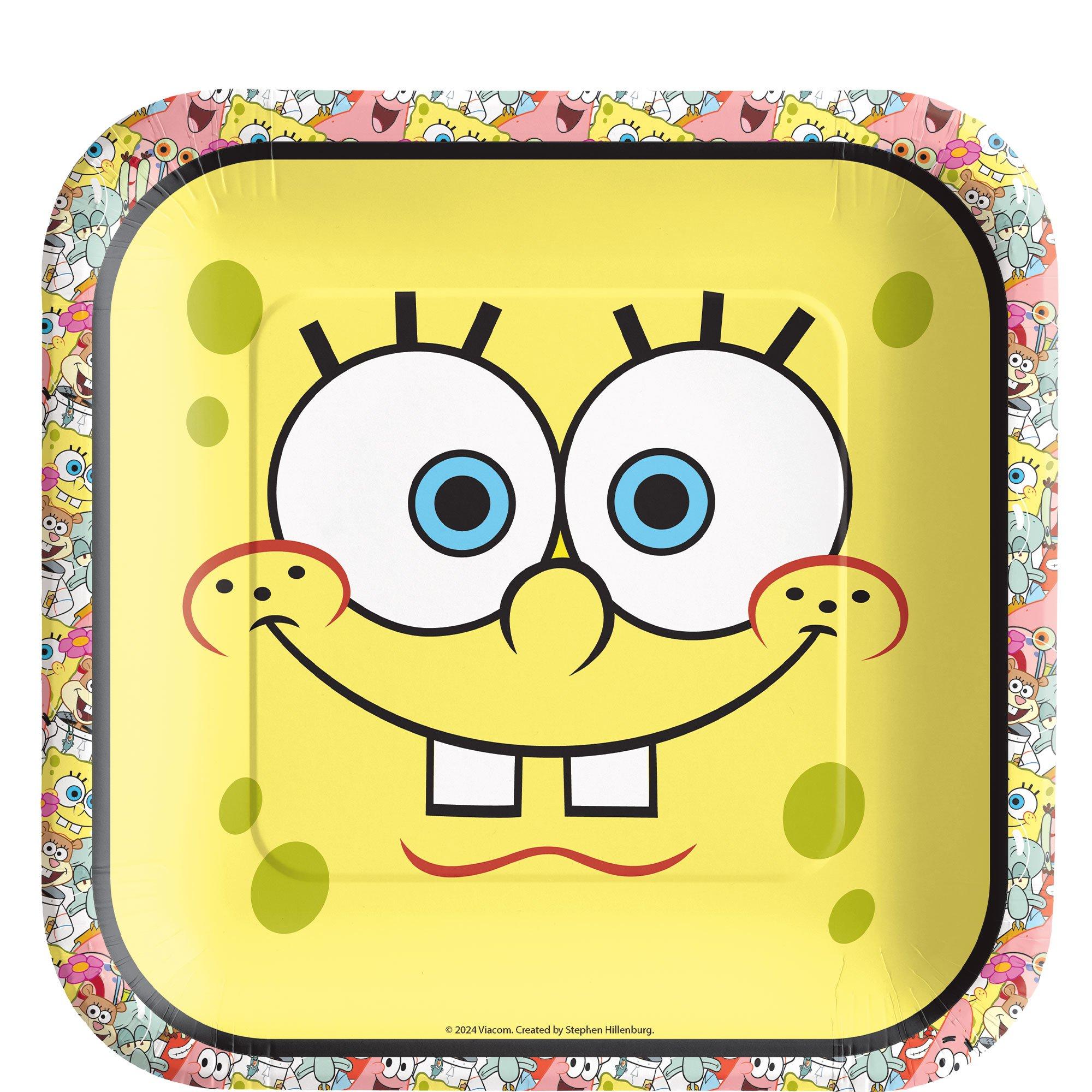 SpongeBob SquarePants Paper Lunch Plates, 9in, 8ct