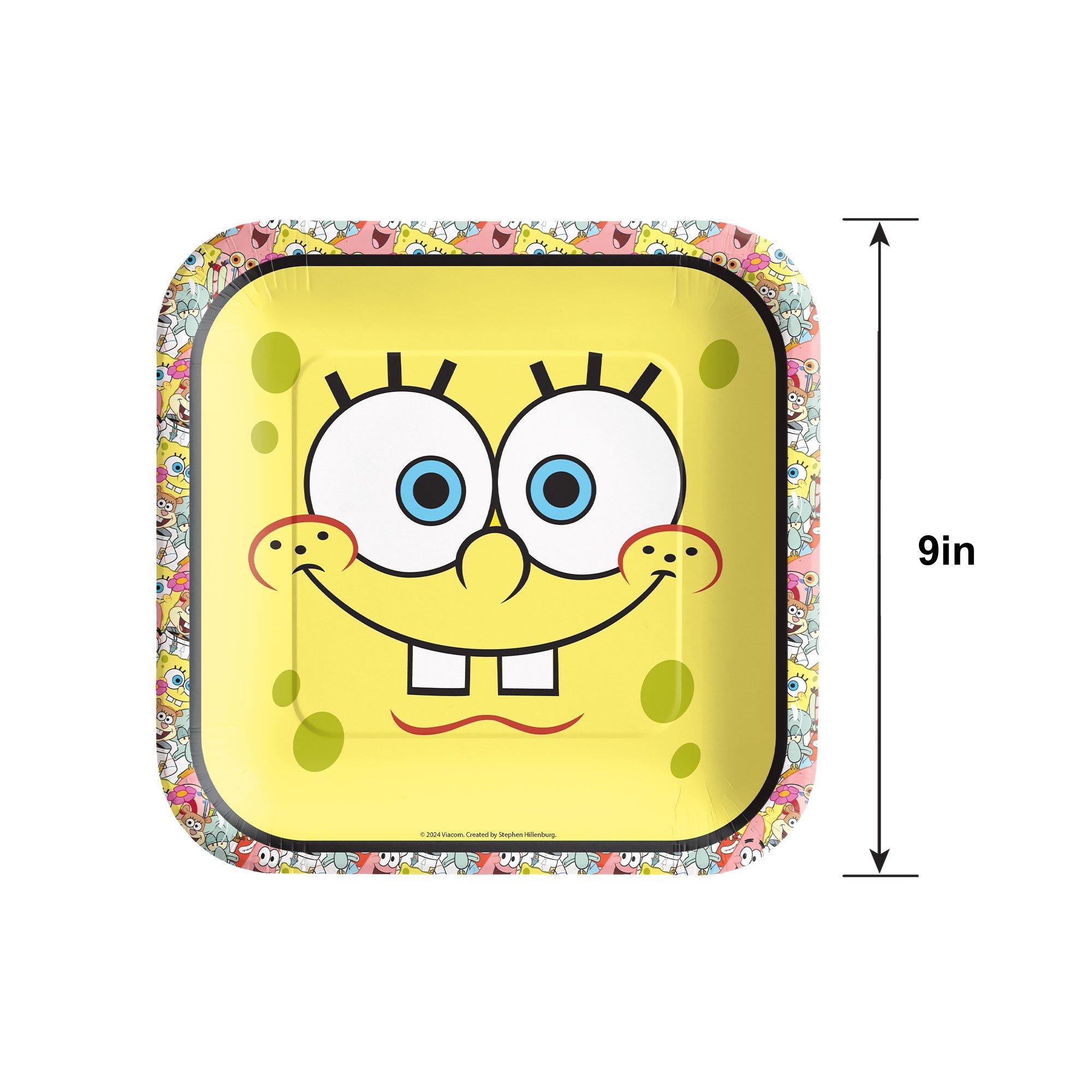 SpongeBob SquarePants Paper Lunch Plates, 9in, 8ct