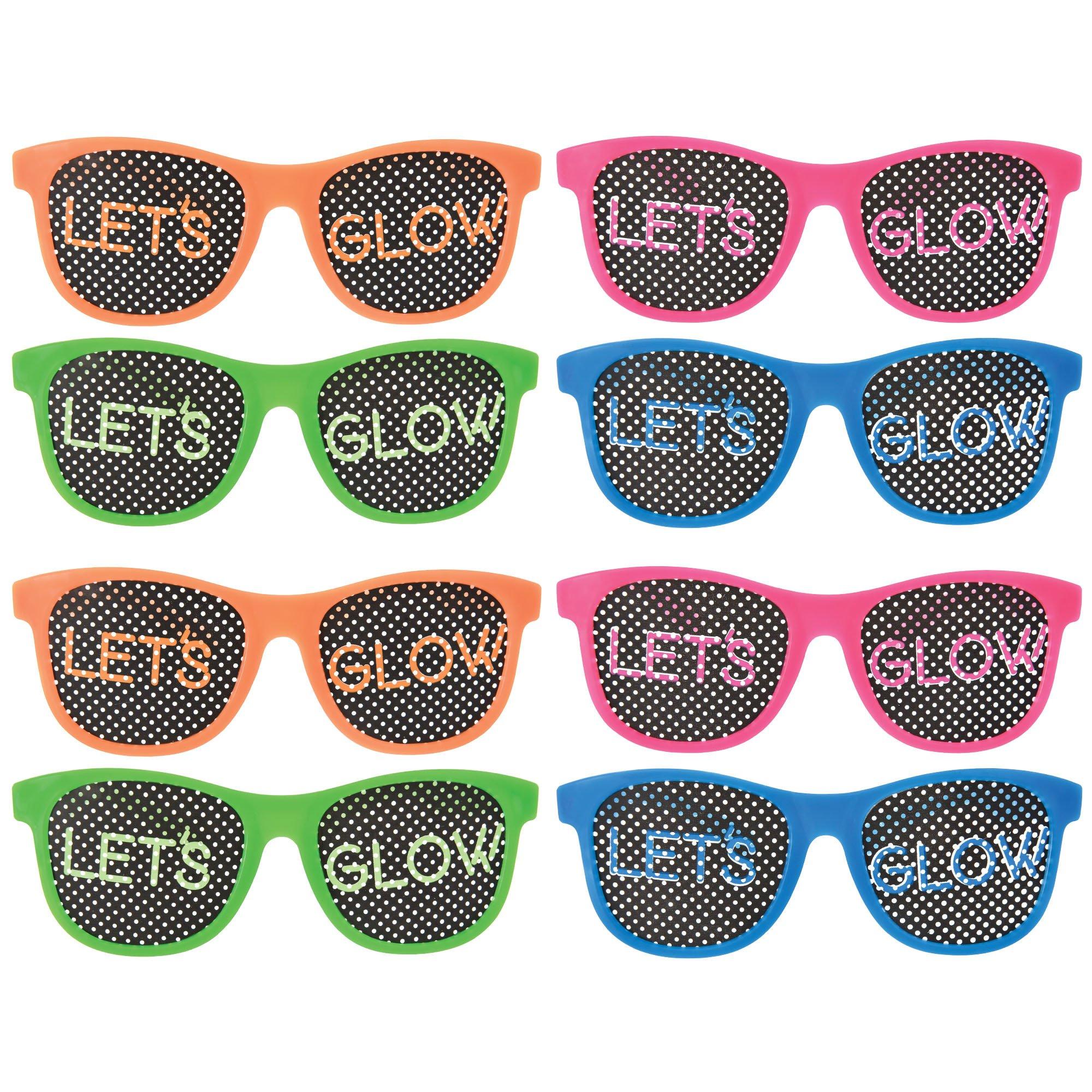 Glow-in-the-Dark Glow Party Plastic Glasses, 8ct