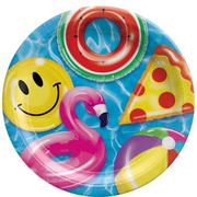 Cool Pool Paper Dinner Plates, 10in, 20ct