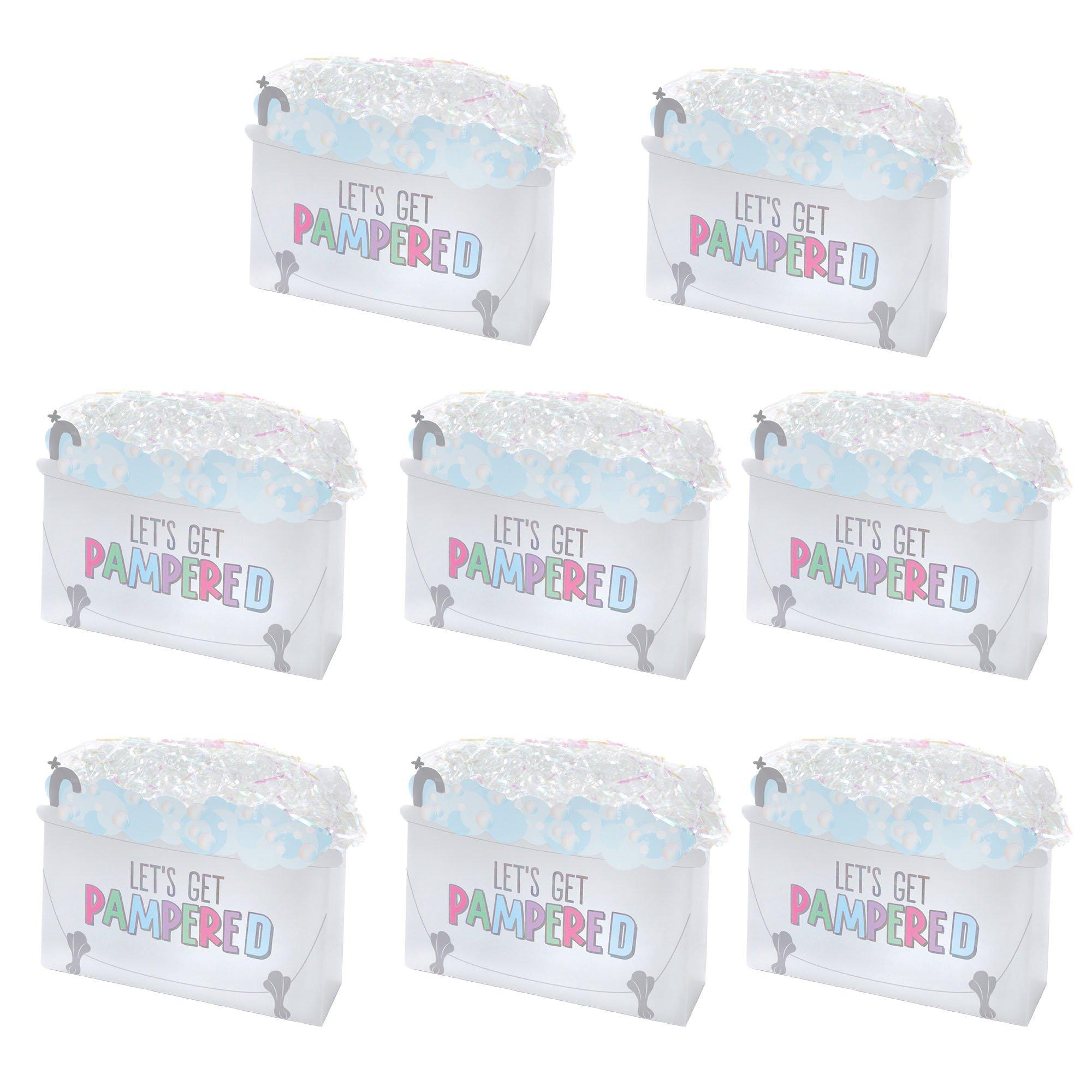 Bubble Bathtub Cardstock & Plastic Favor Boxes, 8ct - Spa Party