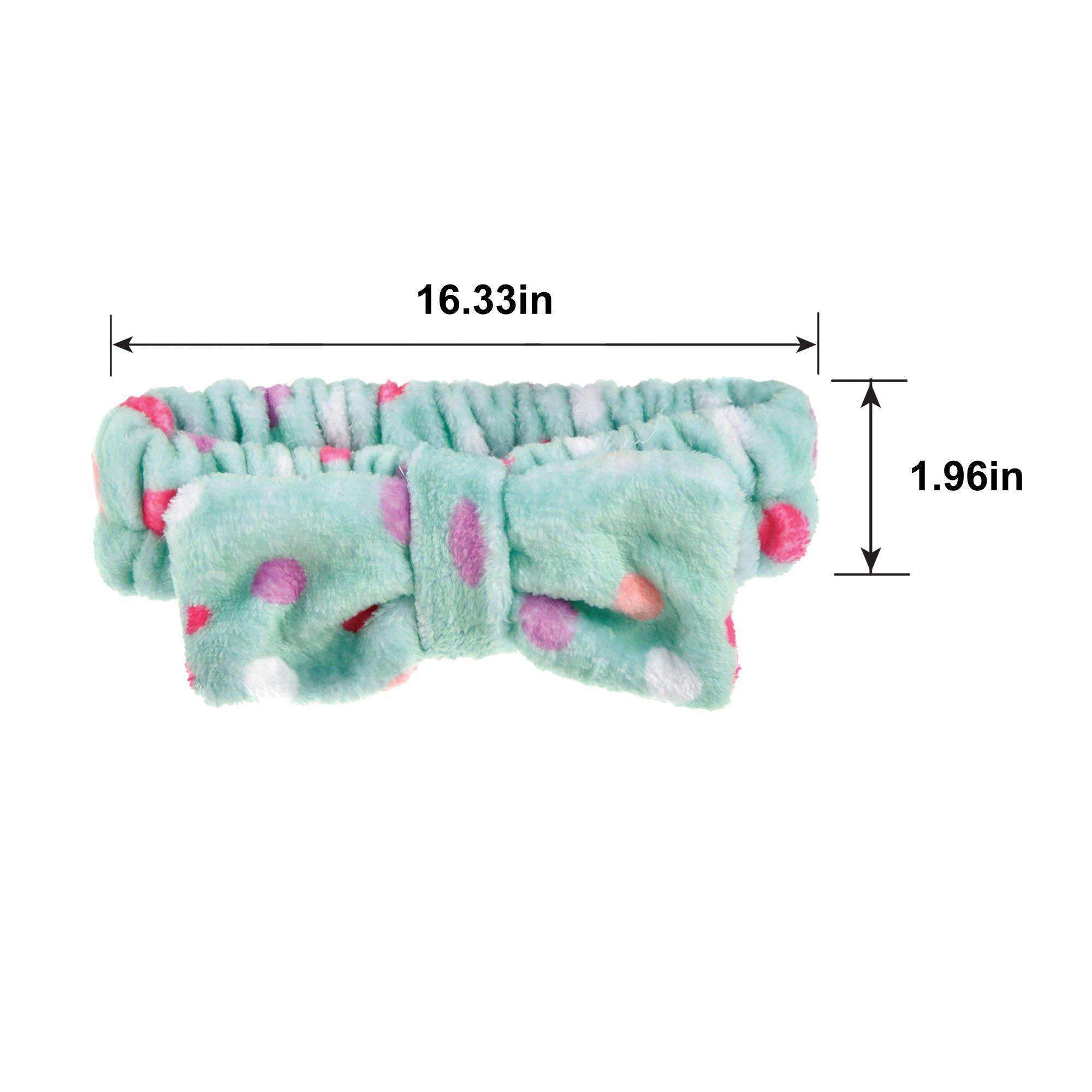 Pastel Dot Spa Party Bow Headbands, 6ct