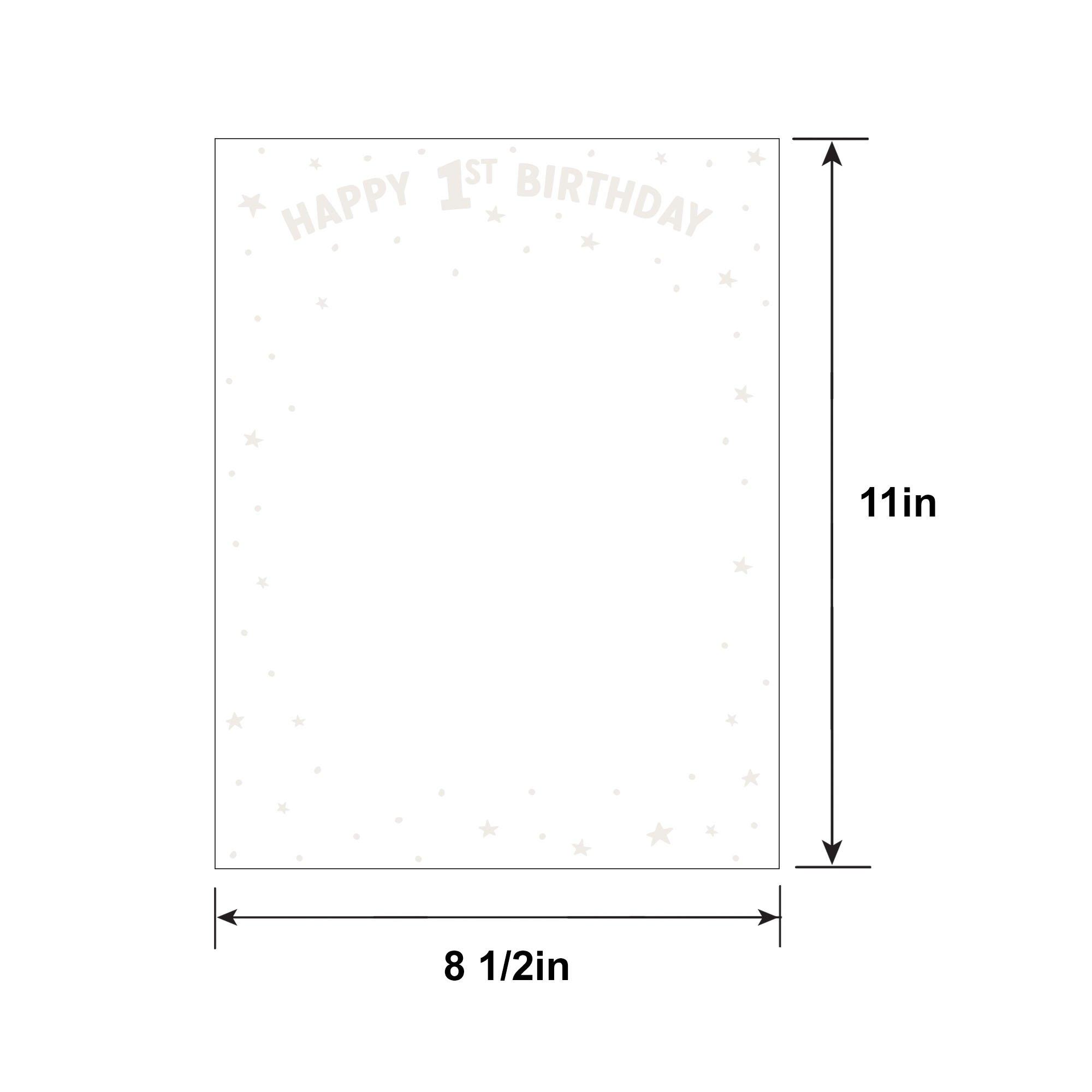 Customizable 1st Birthday Acrylic Sign, 11in