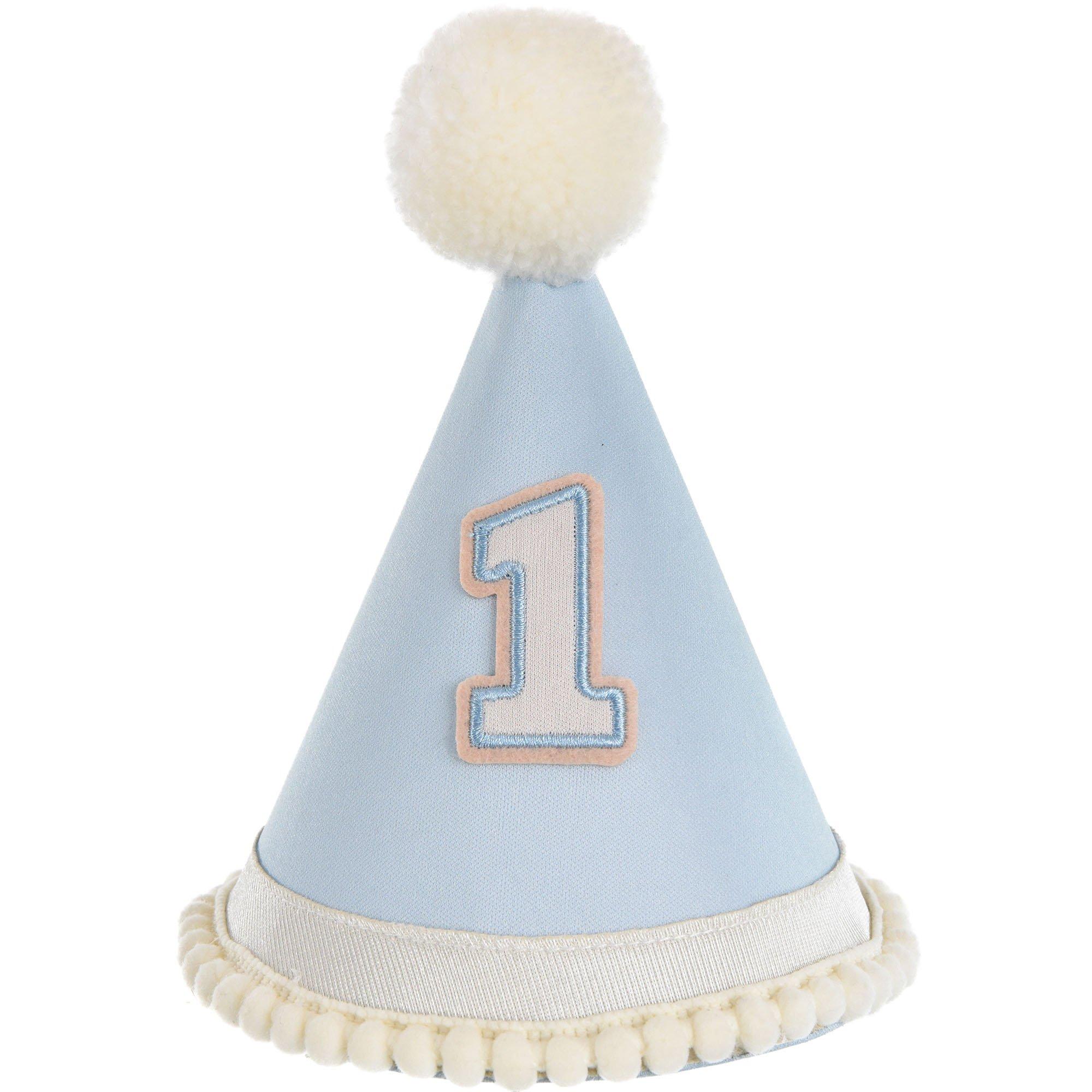 Blue 1st Birthday Pom-Pom Hat, 7in | Party City