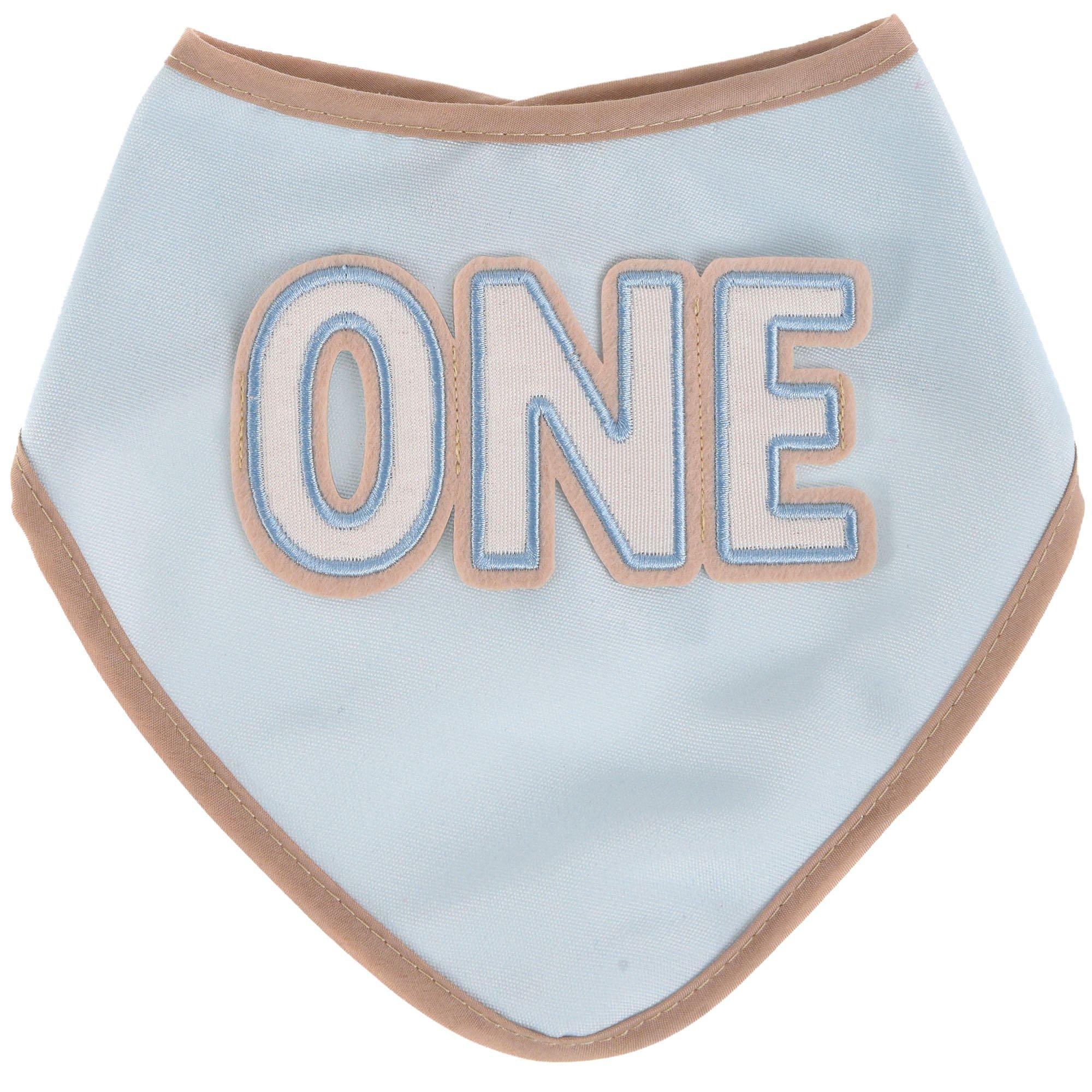 Blue 1st Birthday Bib