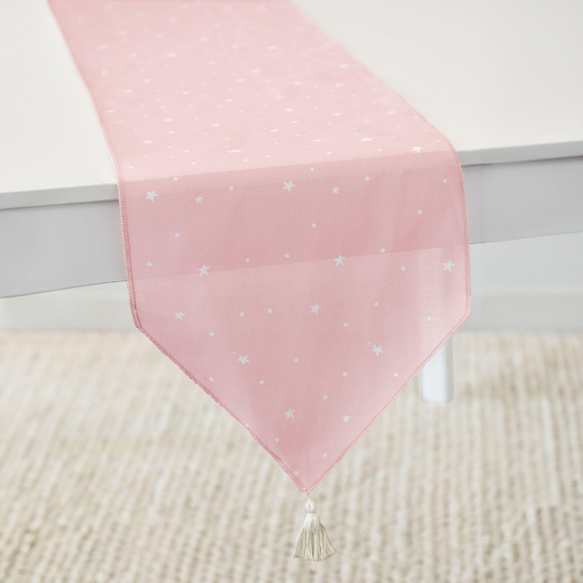 Pink 1st Birthday Table Runner, 13in x 72in