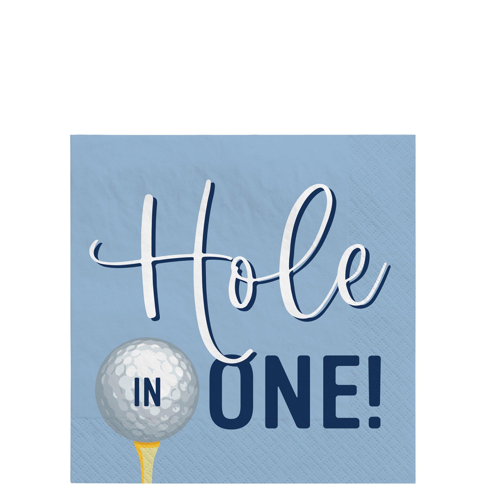 Hole in One Golf Paper Beverage Napkins, 5in, 40ct