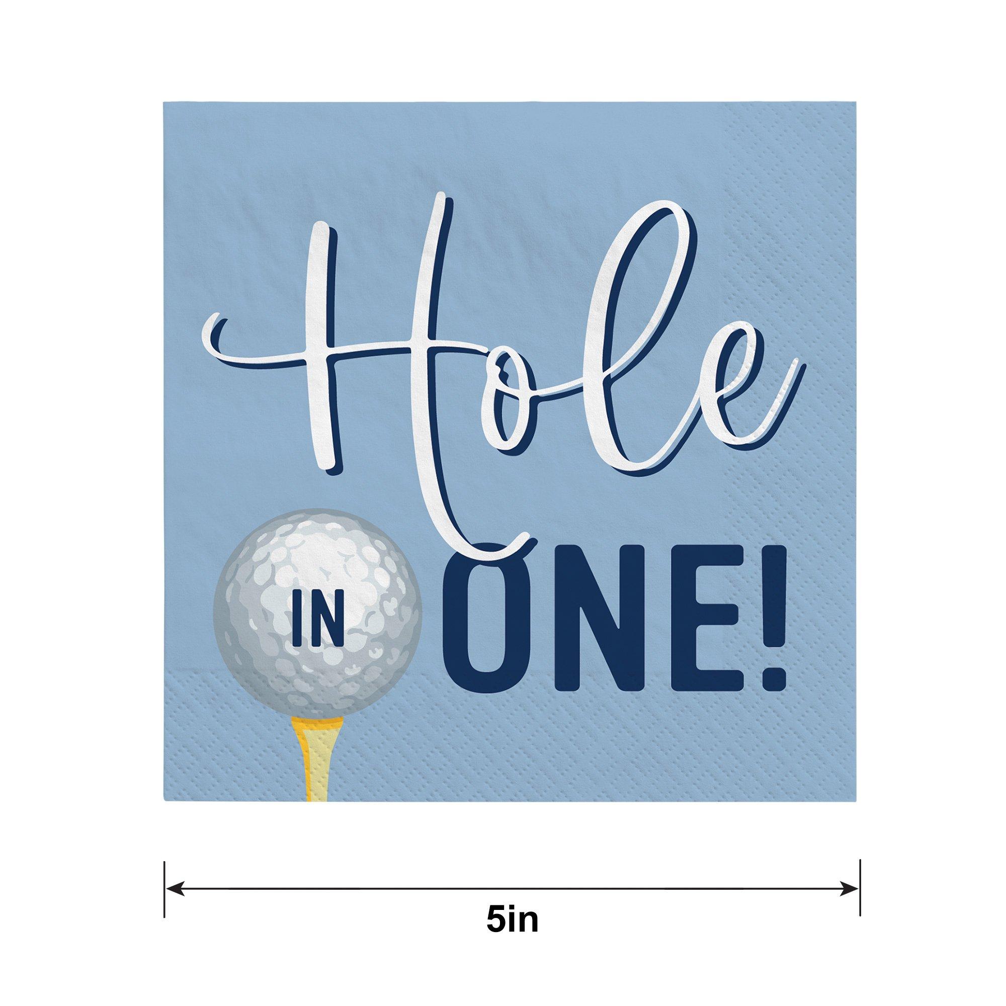 Hole in One Golf Paper Beverage Napkins, 5in, 40ct