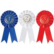 Red, White & Blue Sports Award Ribbons, 4in, 3ct