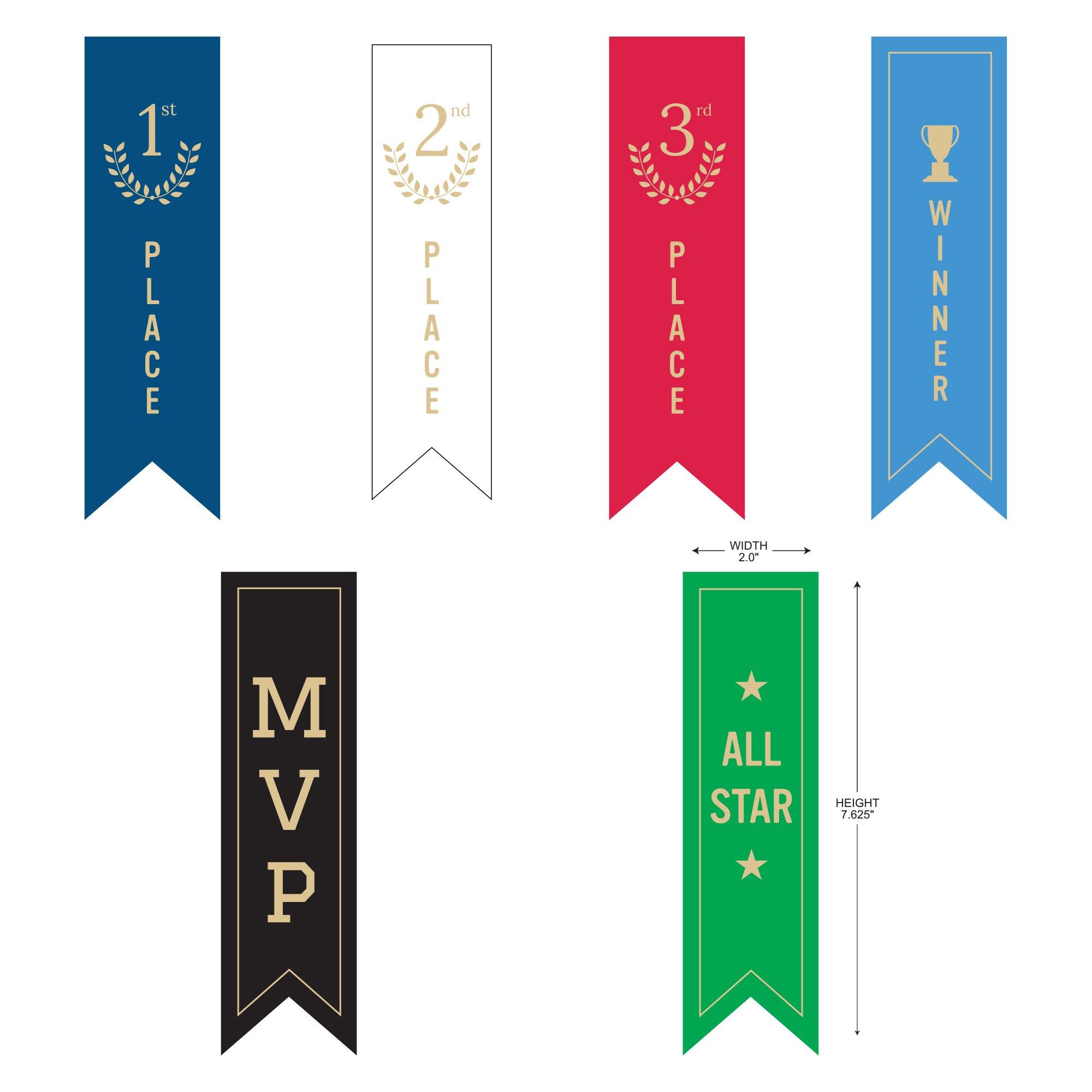 Sports Recognition Ribbons, 7.5in, 6ct