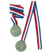 Red, White & Blue Winner Award Medals, 12ct