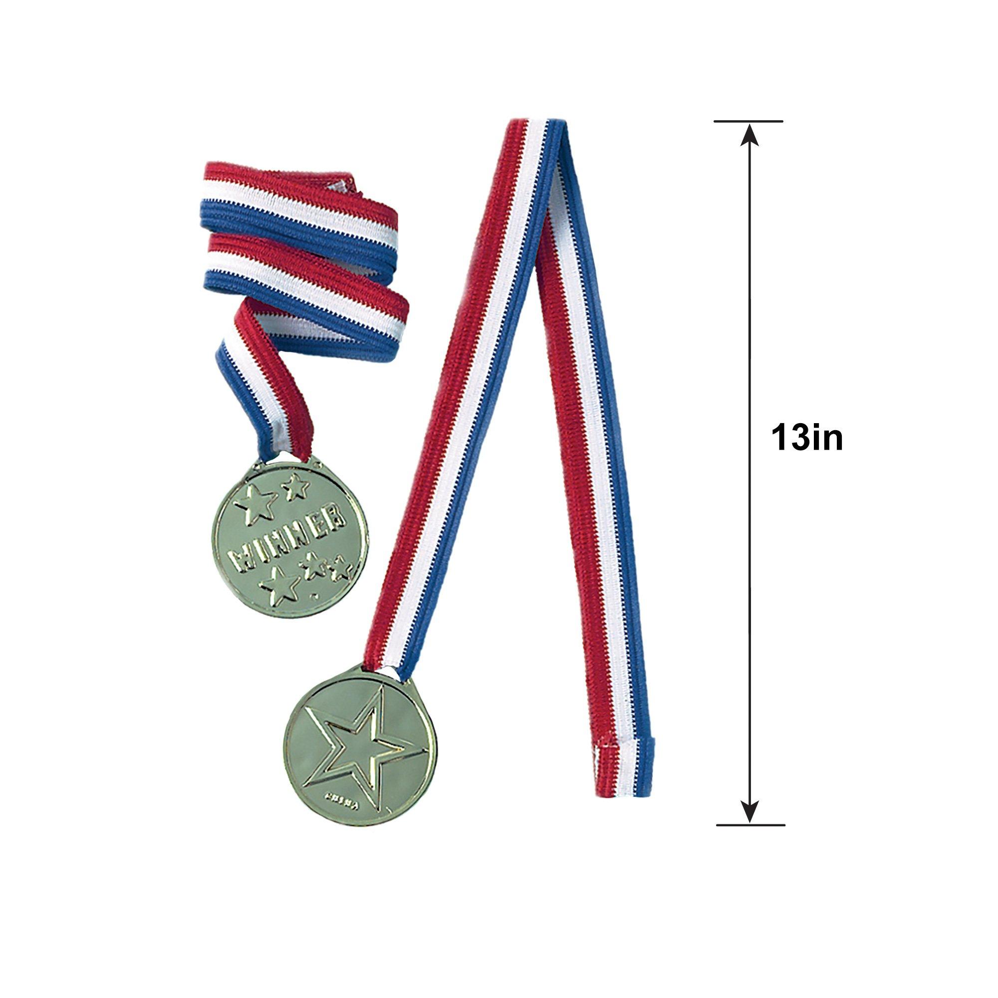 Red, White & Blue Winner Award Medals, 12ct