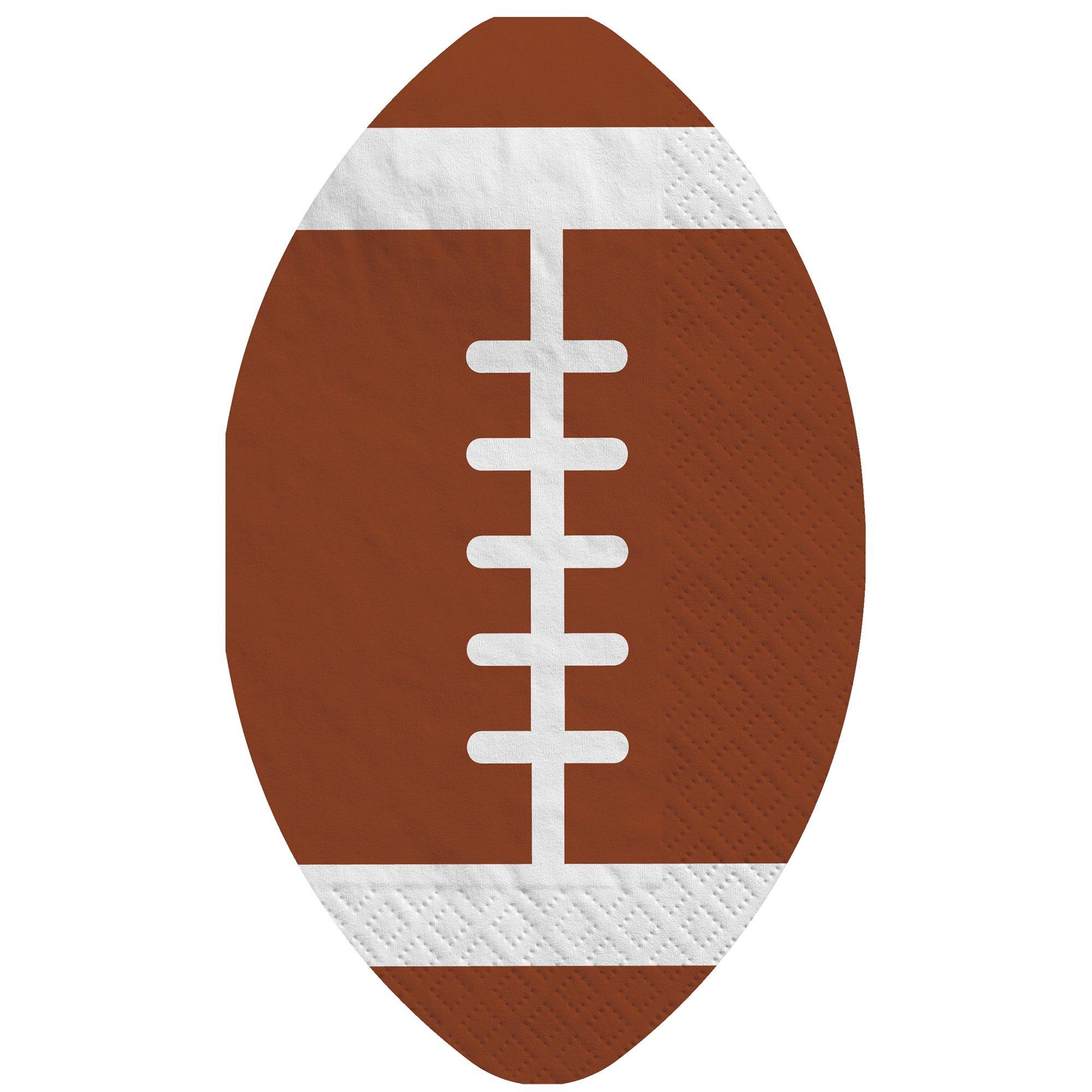 Football-Shaped Paper Lunch Napkins, 8.6in, 40ct - Ready Set