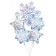 Snowman AirLoonz, Snowflake Holiday Balloon Bouquet, 6pc