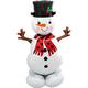 Snowman AirLoonz, Snowflake Holiday Balloon Bouquet, 6pc