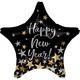 AirLoonz Wine Bottle & New Year Stars Balloon Bouquet Set, 13pc