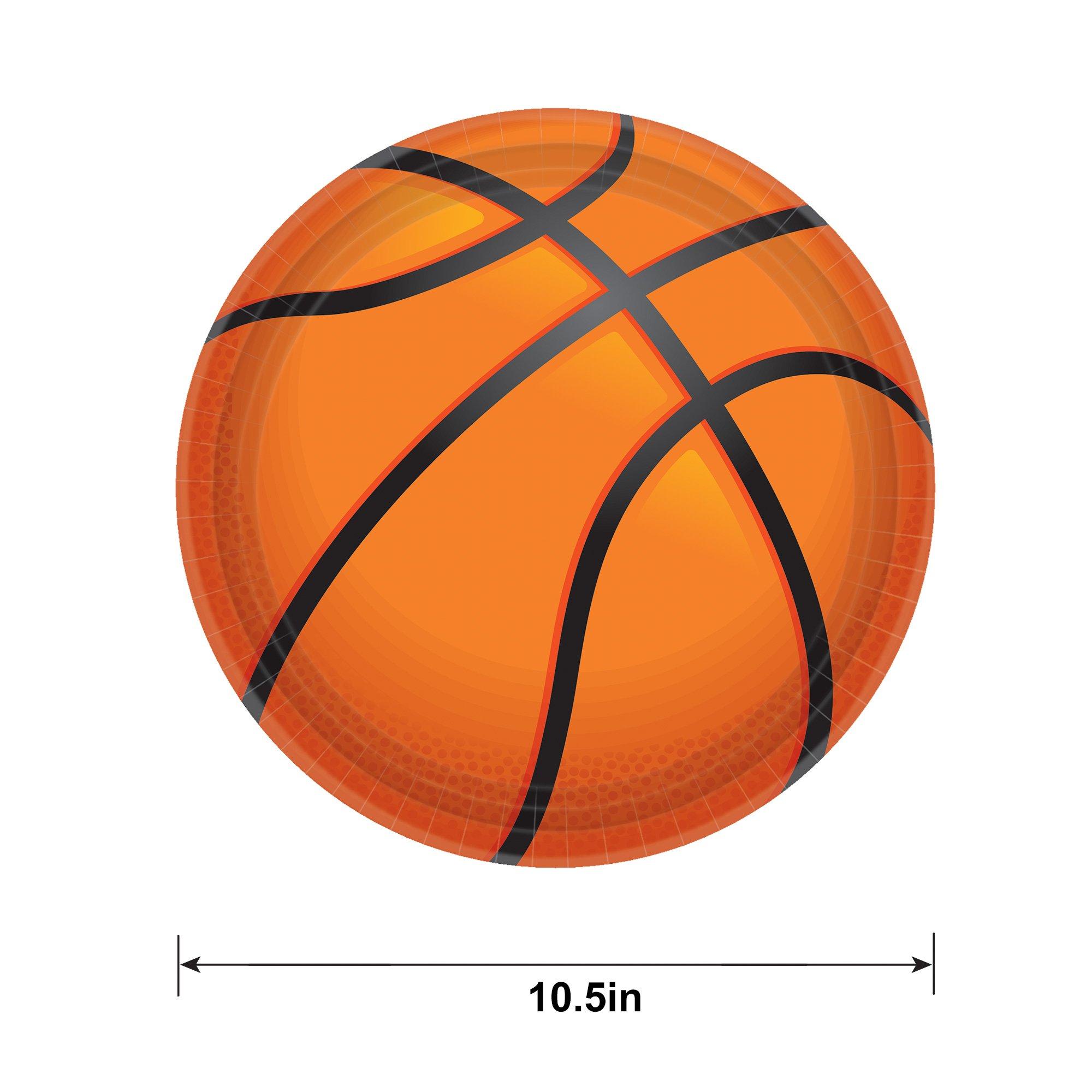 Basketball Paper Dinner Plates, 10.5in, 20ct - Alley Oop