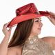 Santa Mirror Disco Cowboy Hat