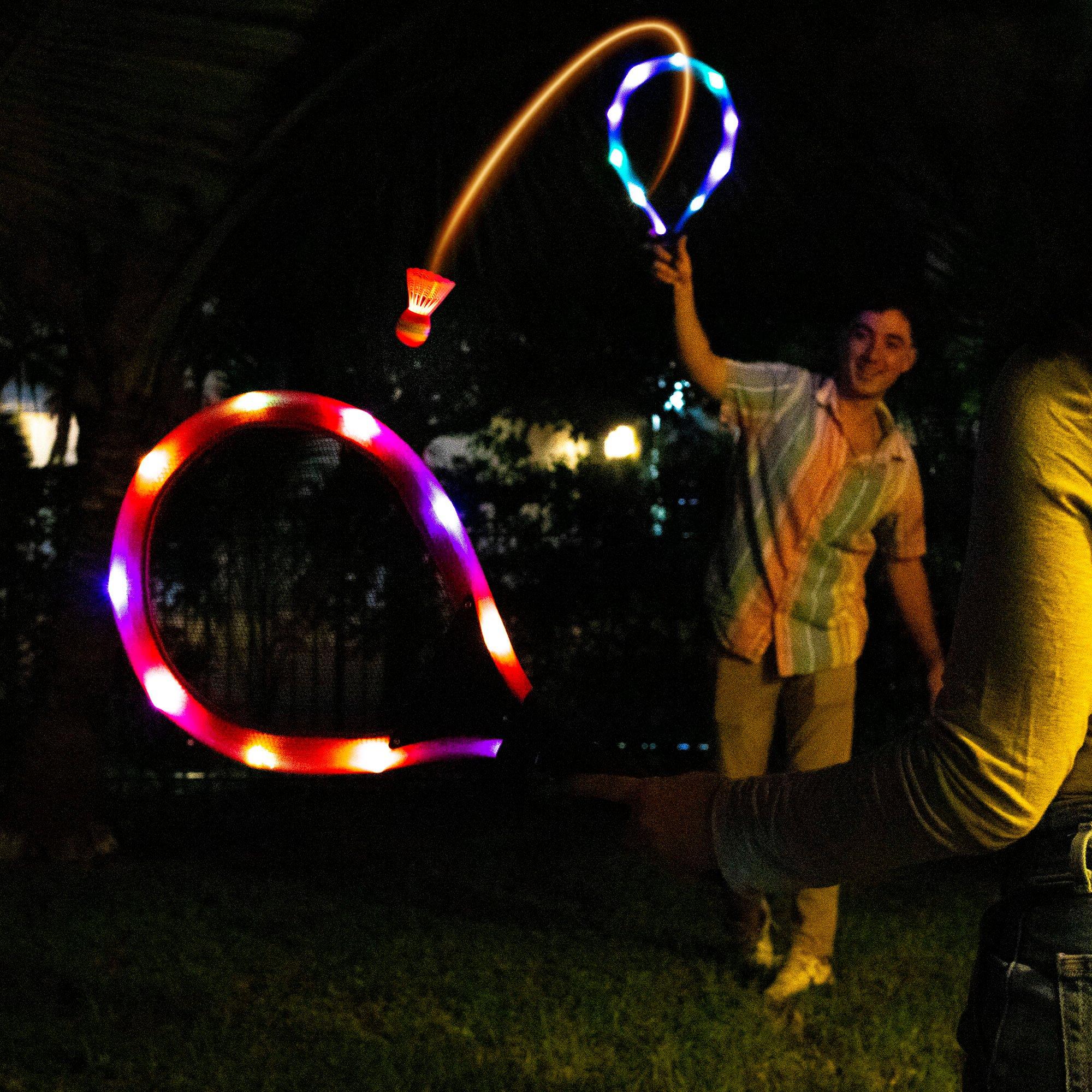 Light-Up LED Badminton Game Set, 4pc