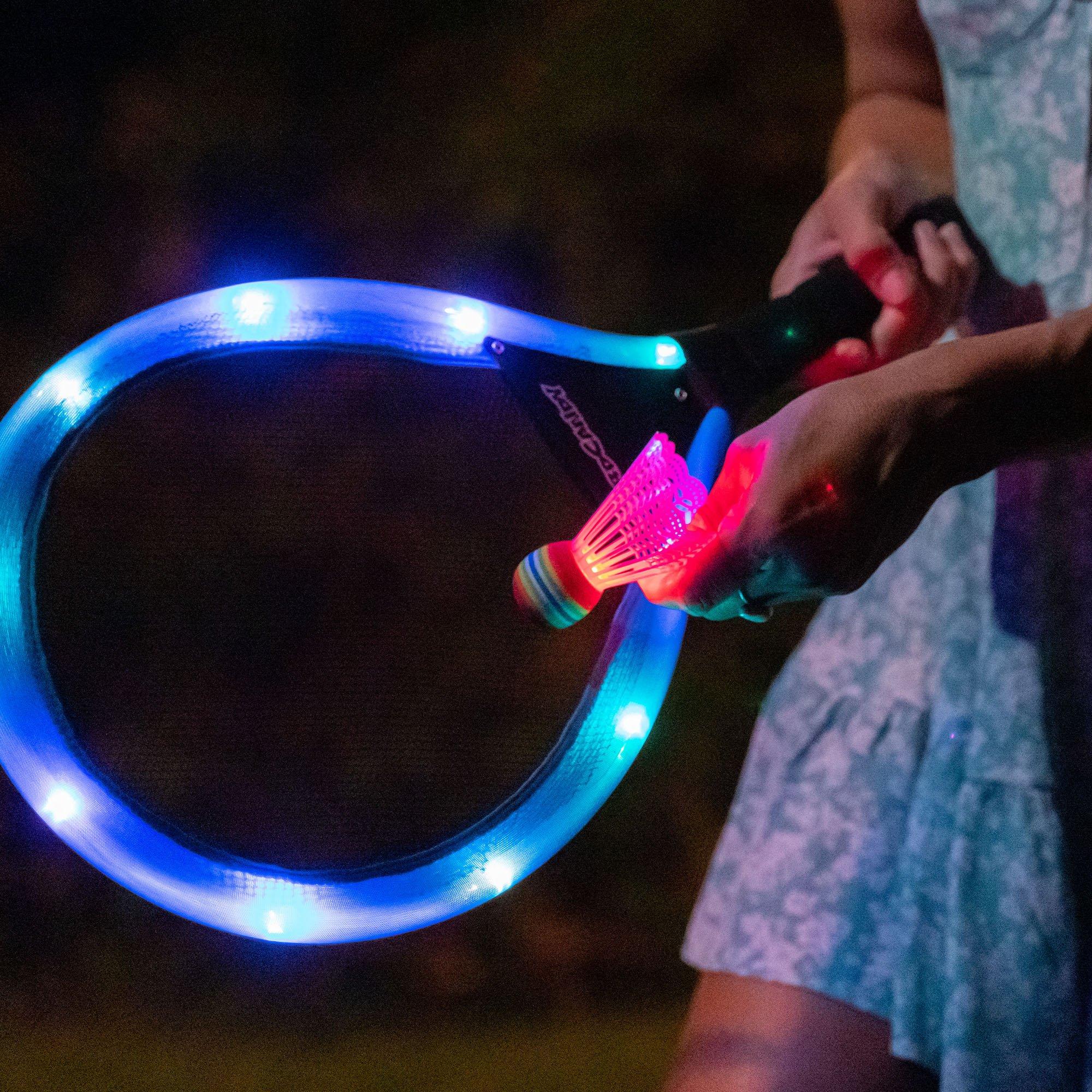 Light-Up LED Badminton Game Set, 4pc