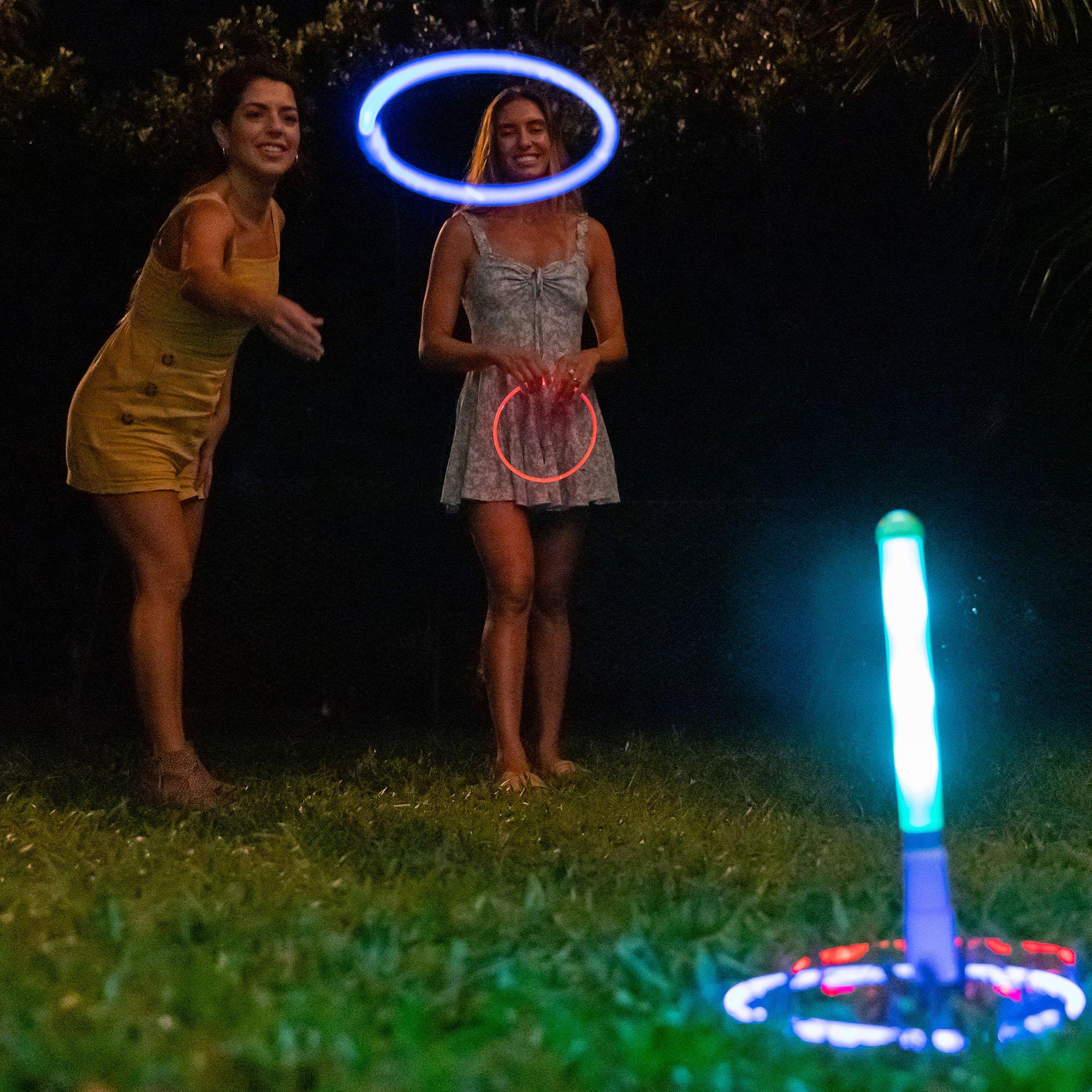 Light-Up LED Ring Toss Game Set, 5pc