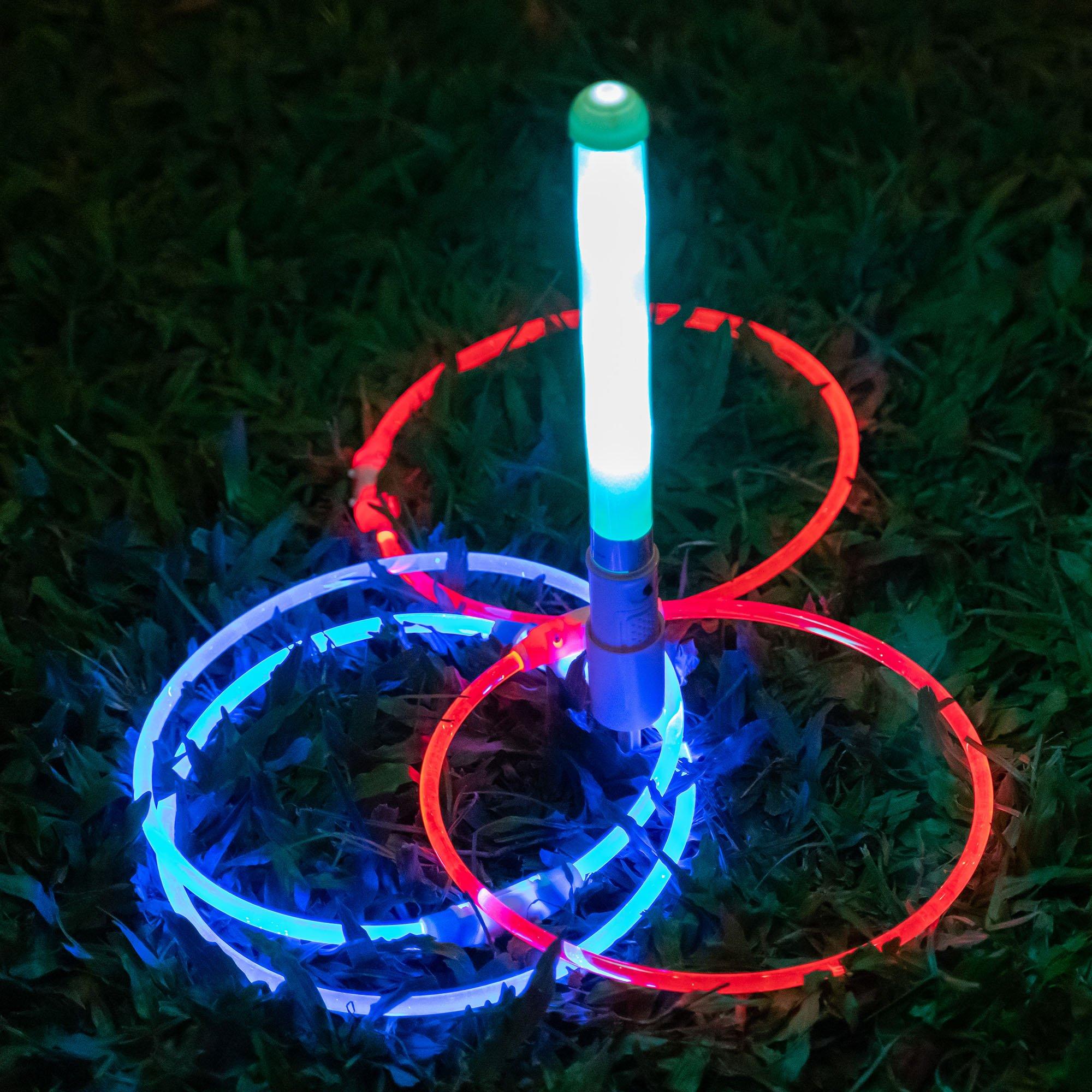 Light-Up LED Ring Toss Game Set, 5pc