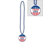 Team USA Bead Necklace, 33in