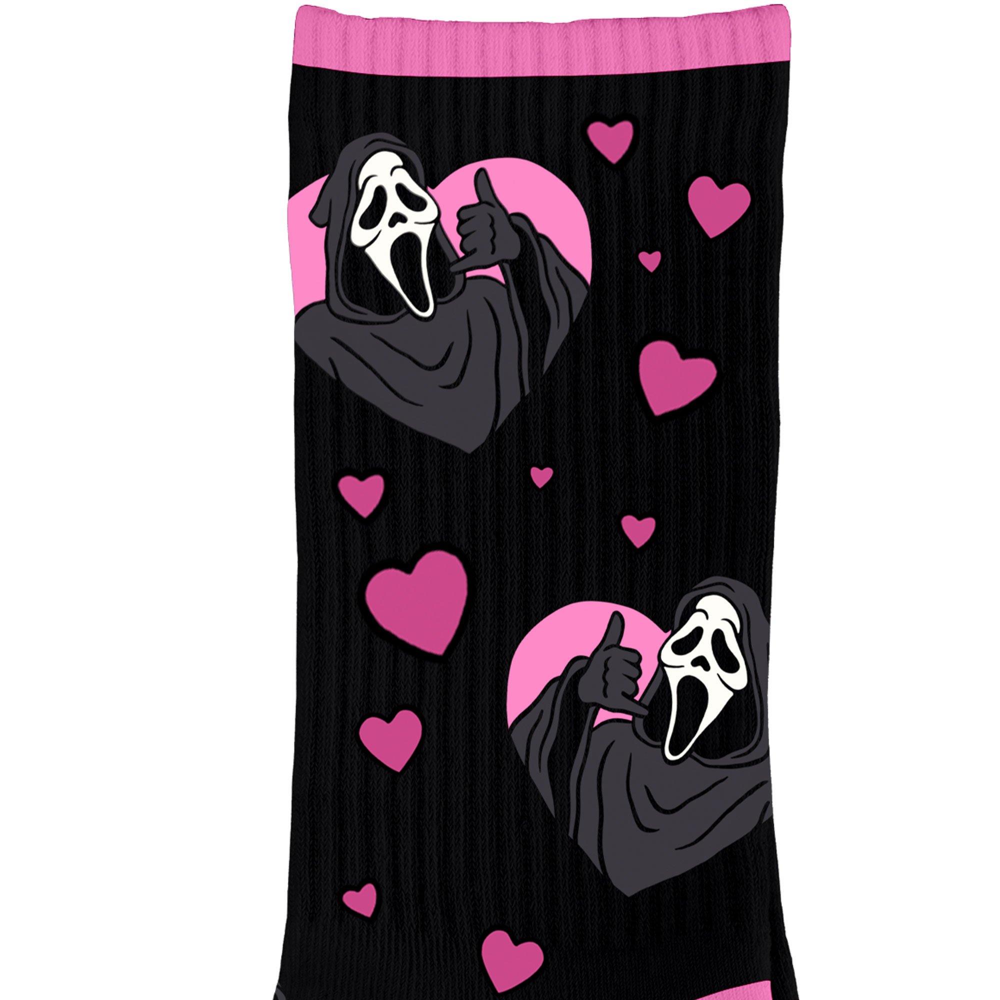 Ghostface Call Me Heart Crew Socks - Scream