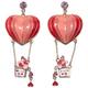 Hot Air Balloon Enamel & Rhinestone Valentine's Day Drop Earrings