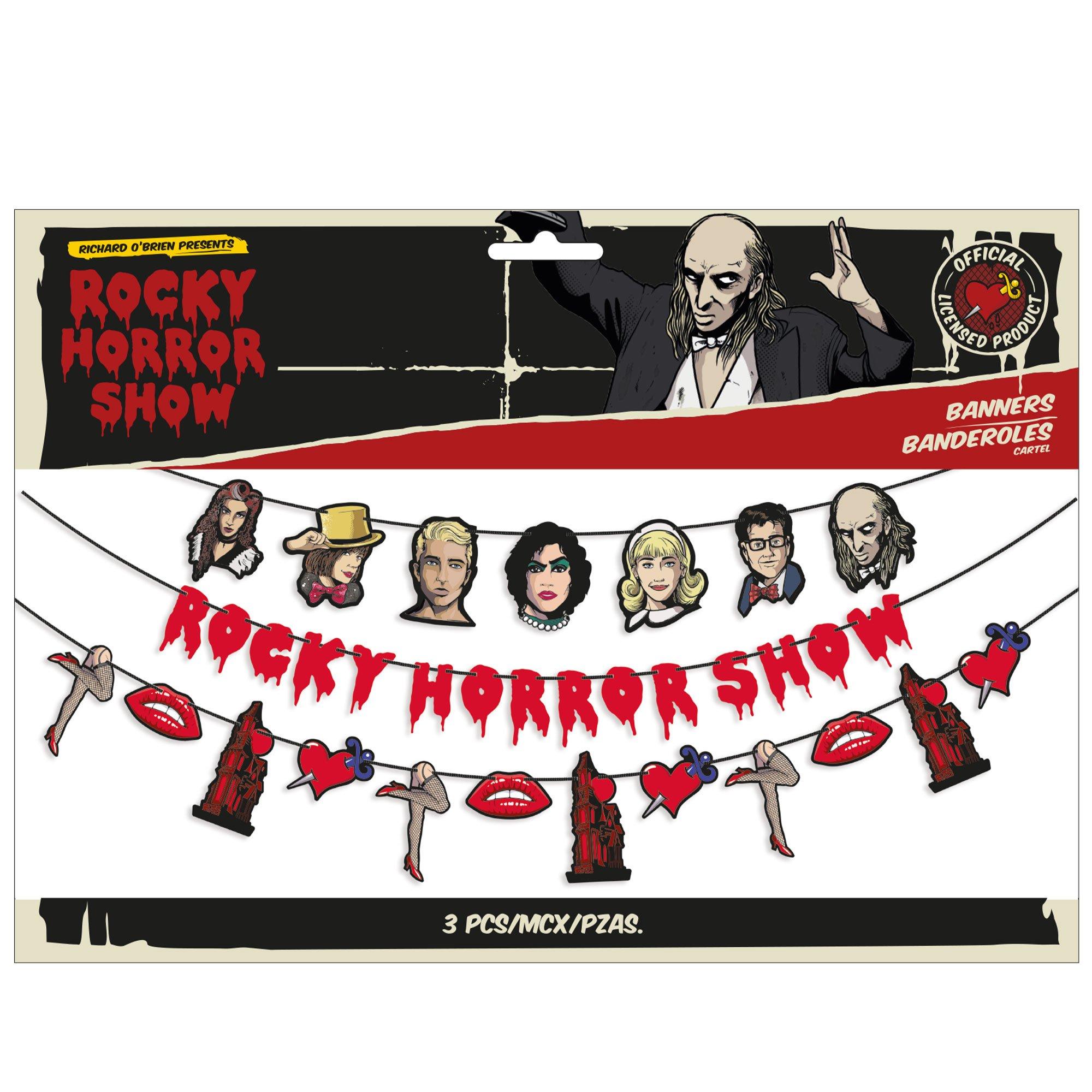 Rocky Horror Show Cardstock Banner Set, 12ft, 3pc