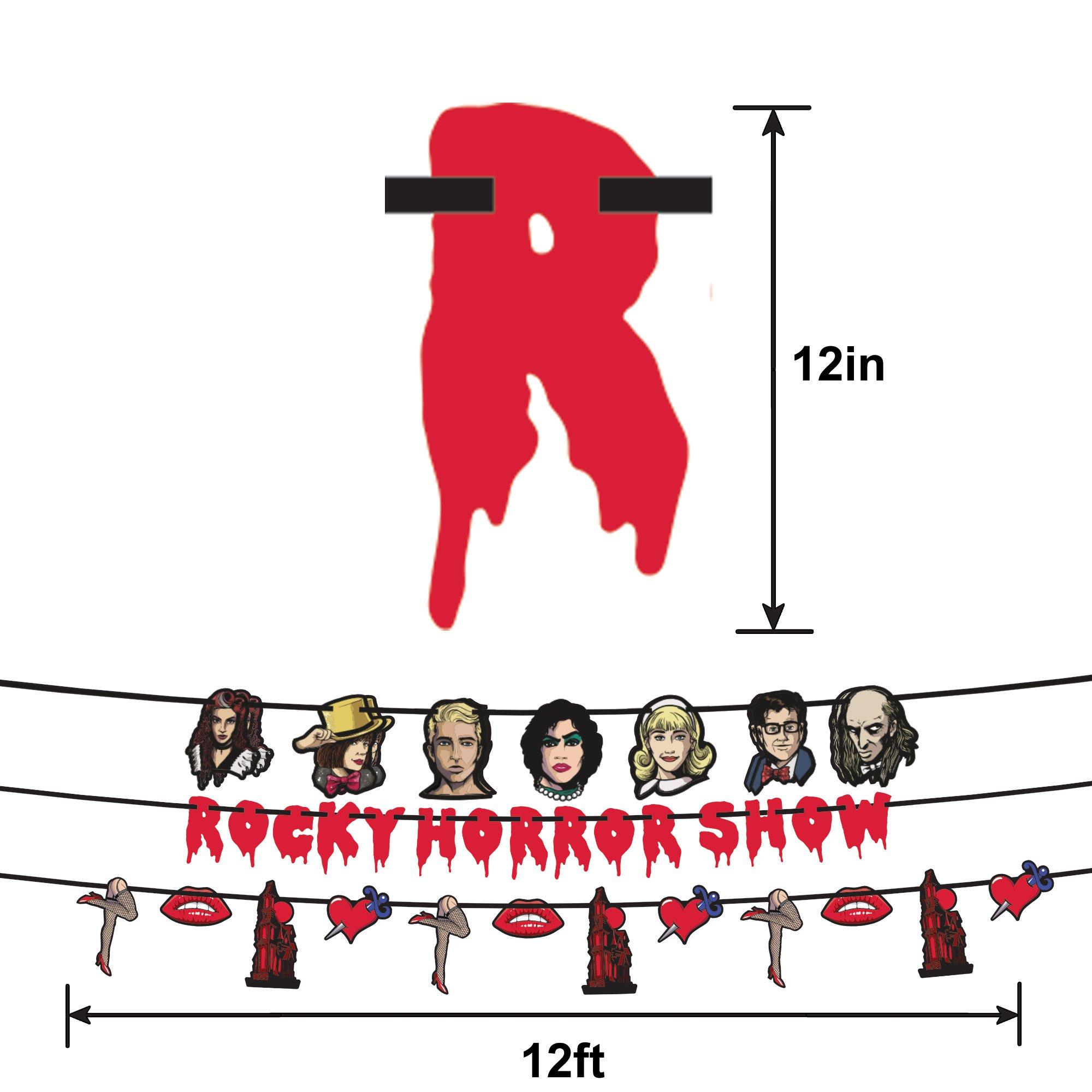 Rocky Horror Show Cardstock Banner Set, 12ft, 3pc