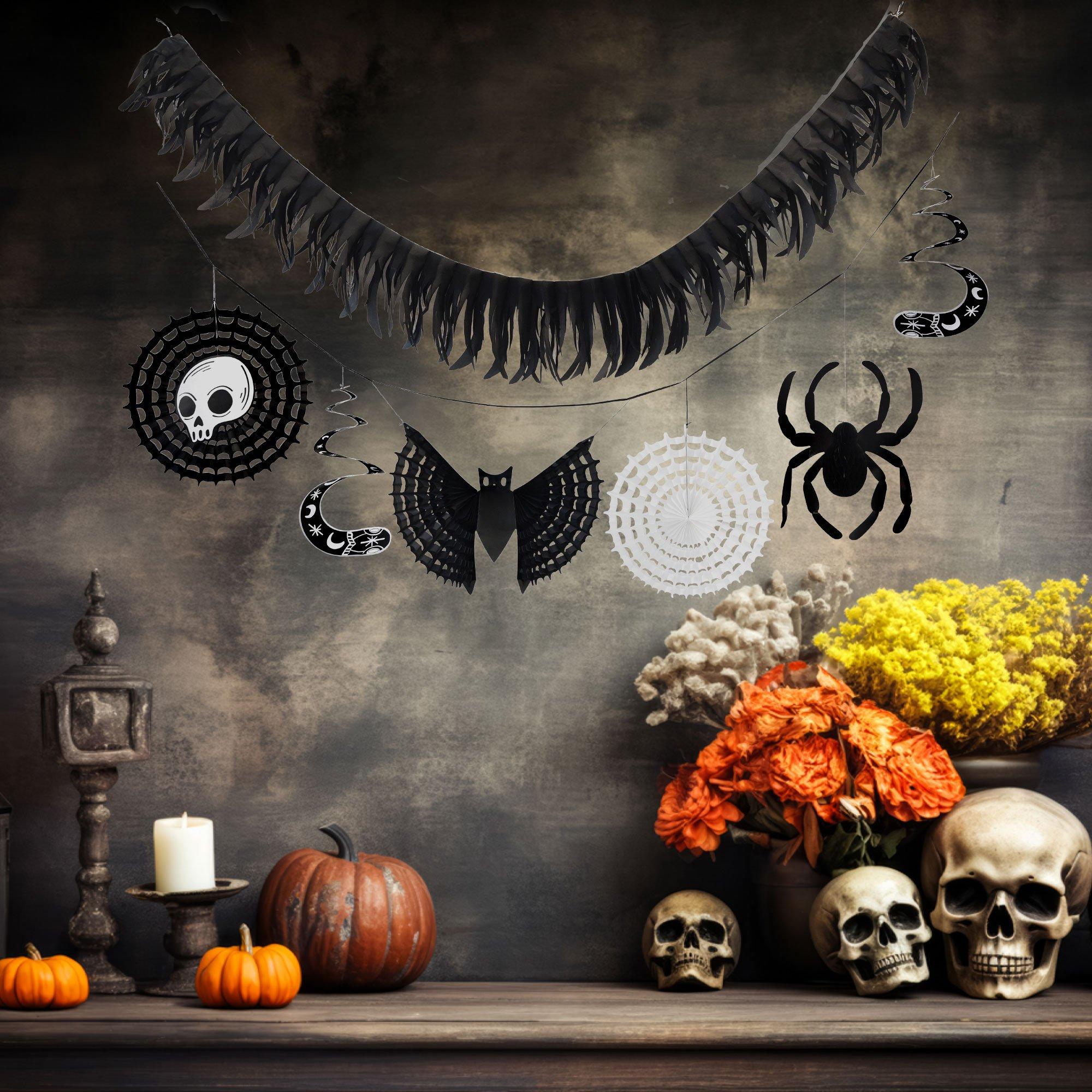 Spellbound Halloween Honeycomb & Tissue Banner Set, 8.5ft, 2pc