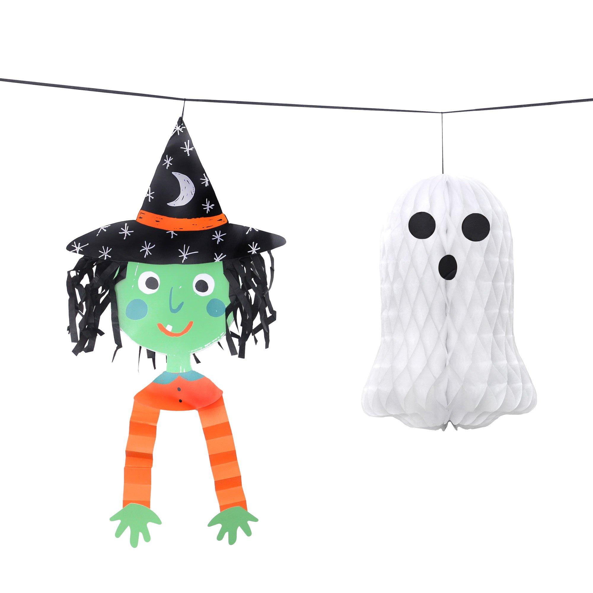 Spooky Friends Honeycomb & Tassel Banner Set, 6ft, 2pc