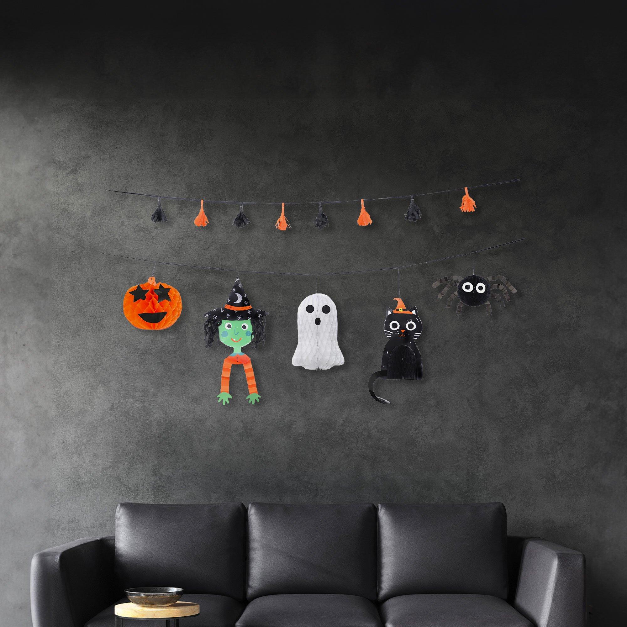 Spooky Friends Honeycomb & Tassel Banner Set, 6ft, 2pc