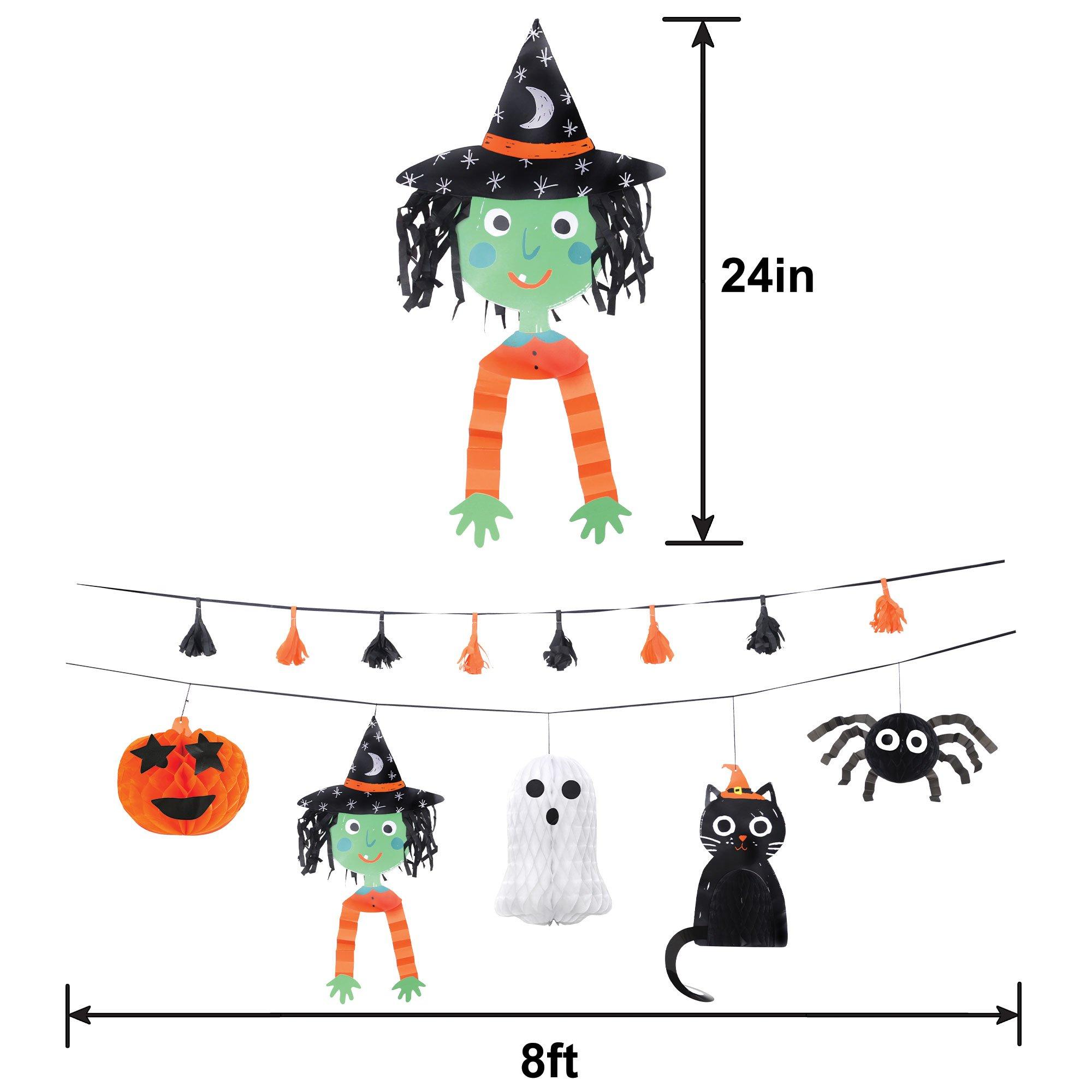 Spooky Friends Honeycomb & Tassel Banner Set, 6ft, 2pc