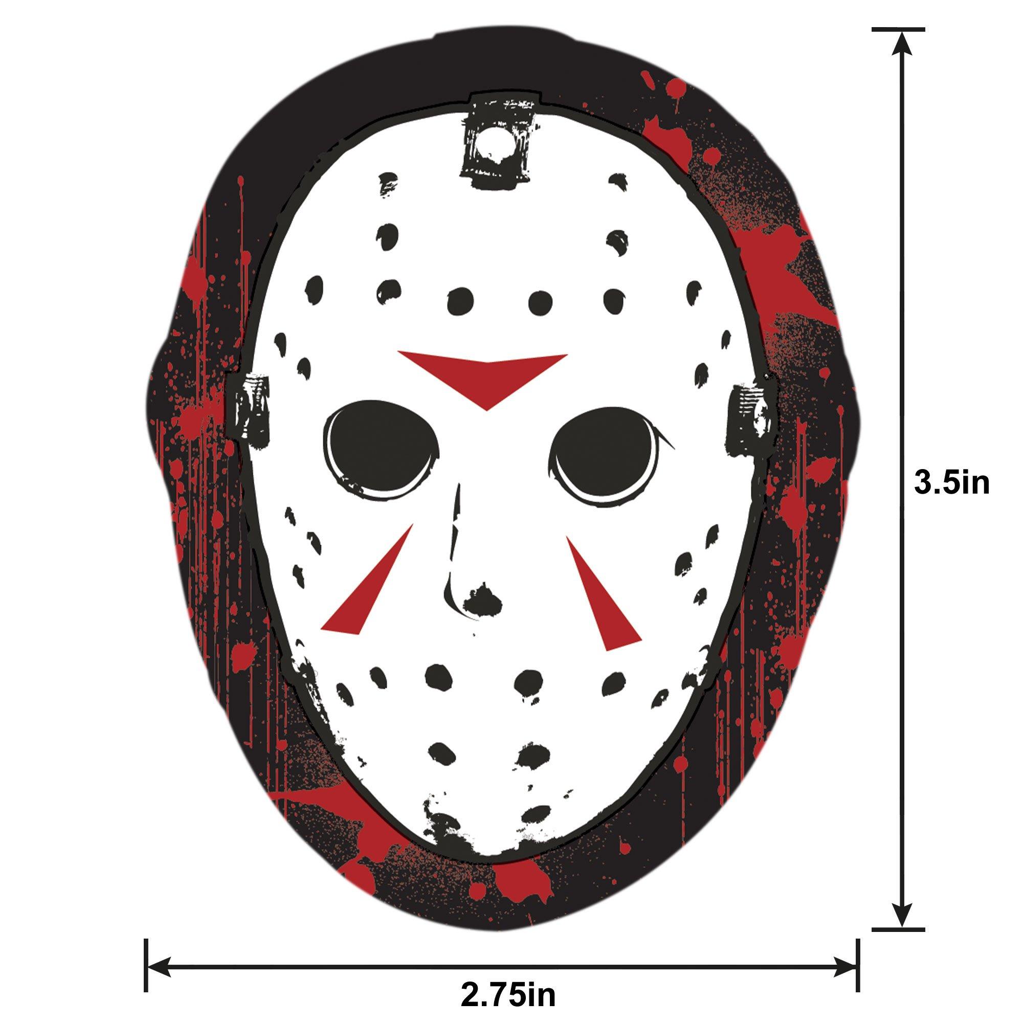 Jason Mask Sticker, 2.8in x 3.5in - Friday the 13th