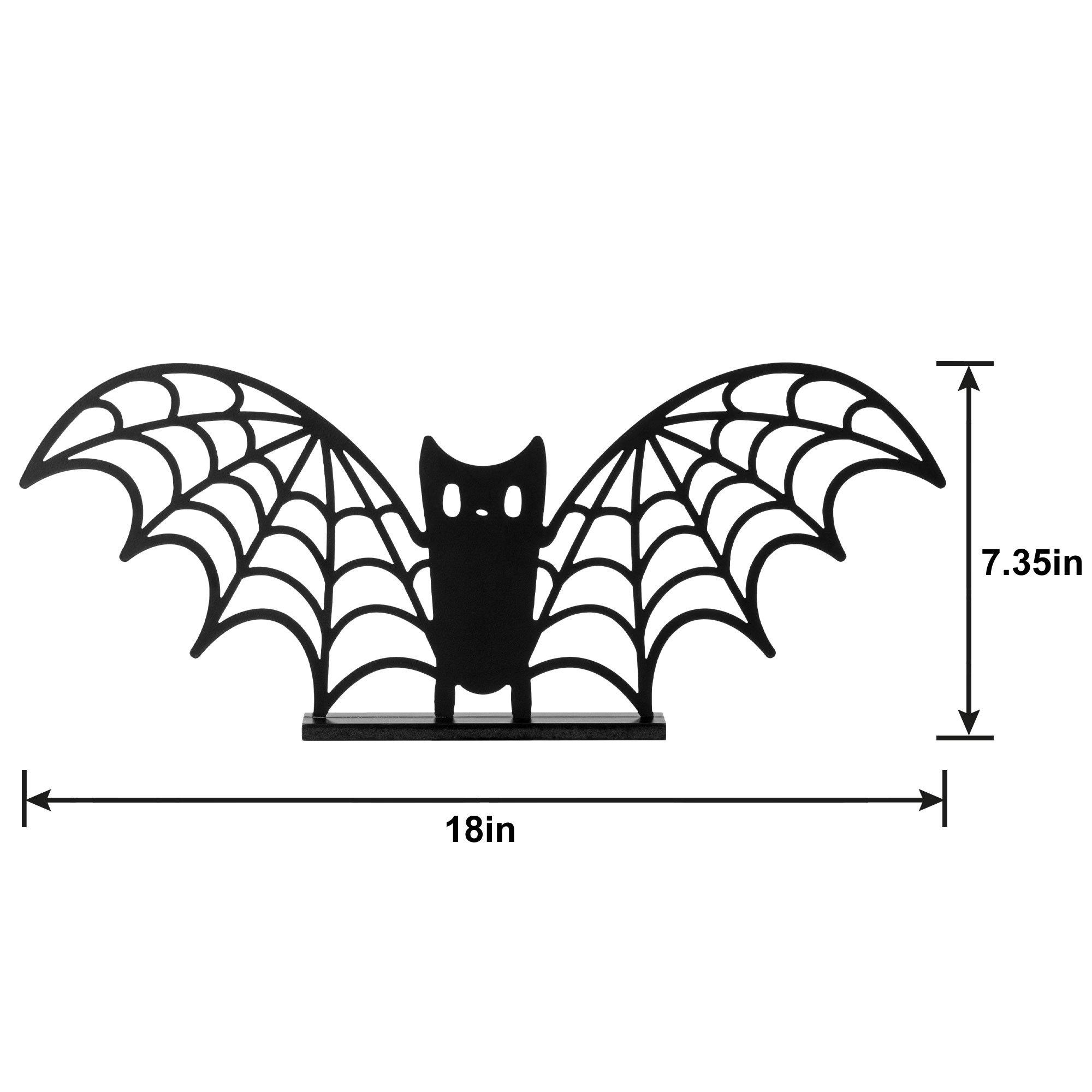 Standing Metal Bat Sign, 18in x 7in - Spellbound Halloween