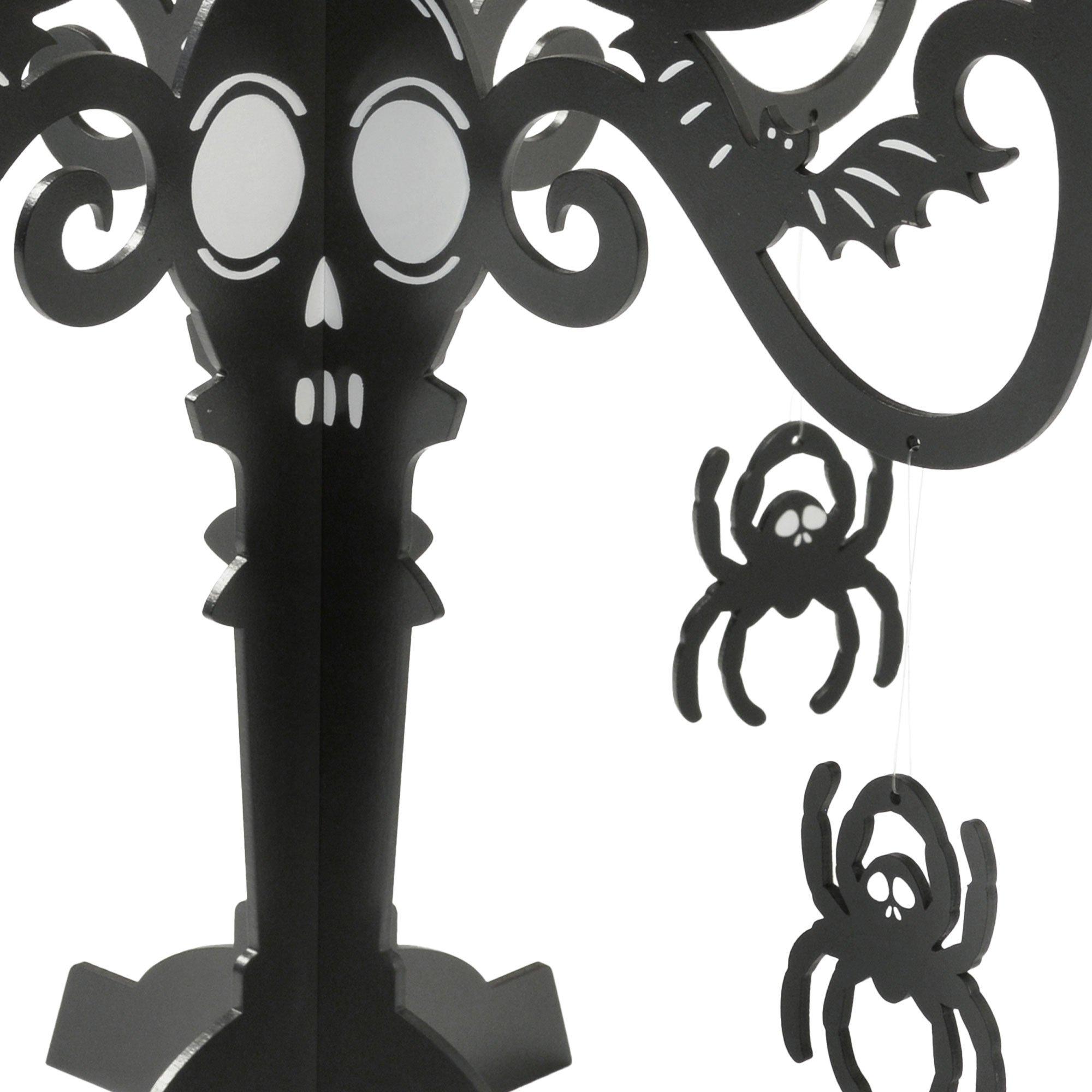 Black MDF Candelabra Decoration, 17in x 19.5in - Spellbound Halloween