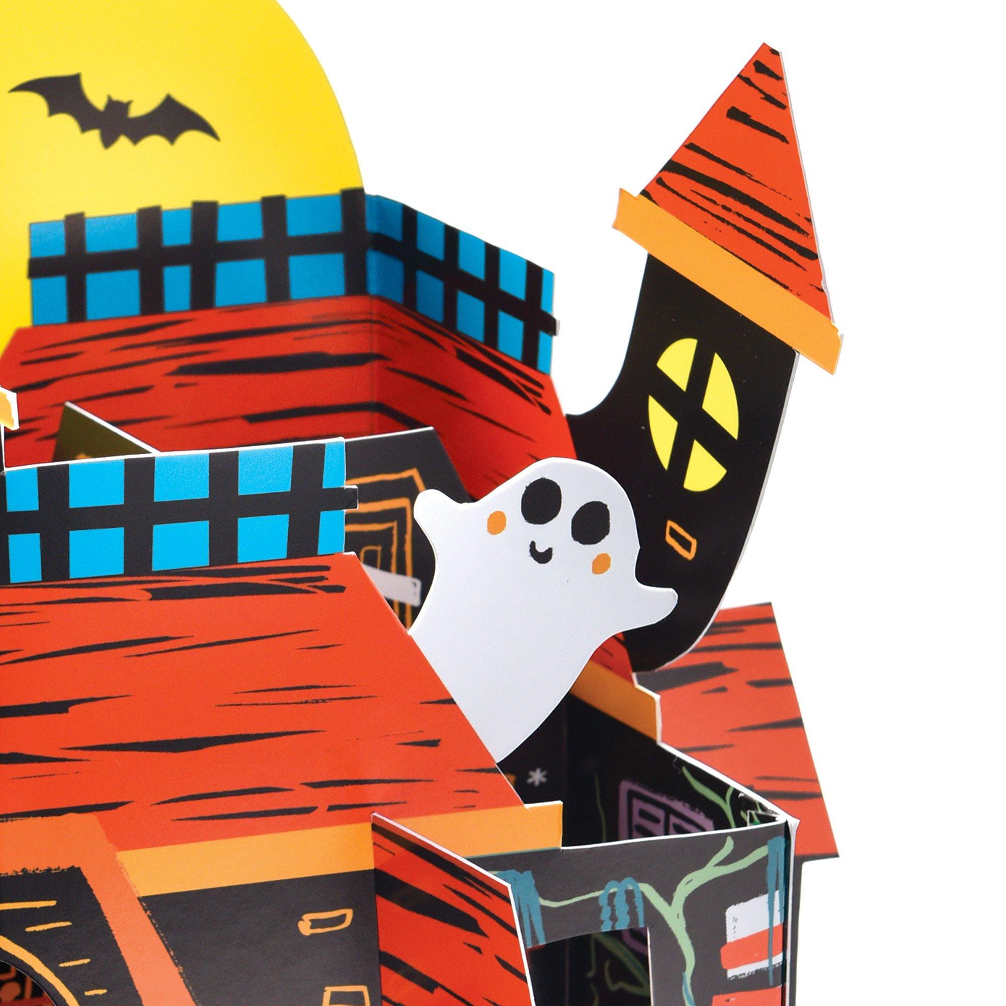 Spooky Friends Haunted House Pop-Up Cardstock Centerpiece, 10.5in x 12.5in