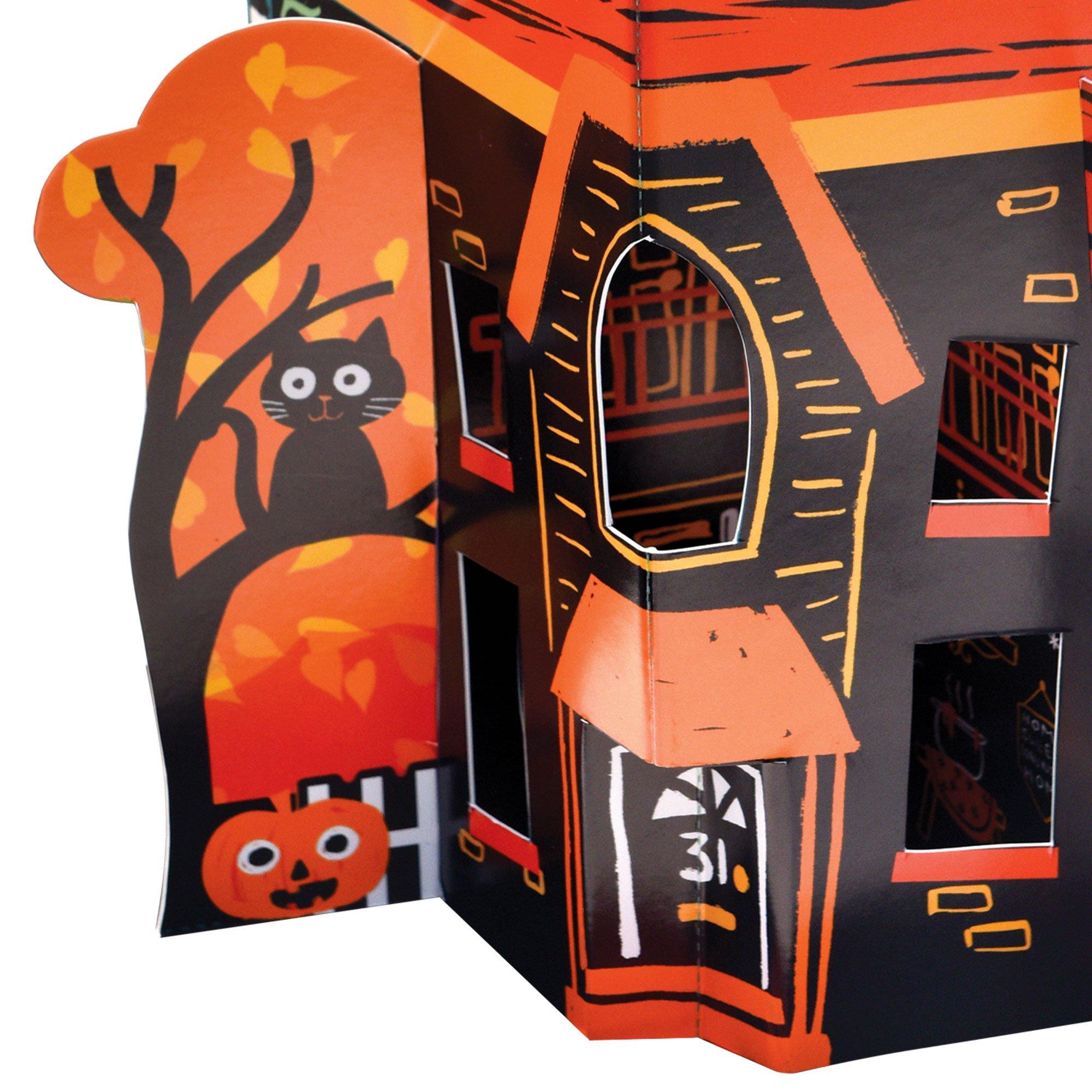 Spooky Friends Haunted House Pop-Up Cardstock Centerpiece, 10.5in x 12.5in