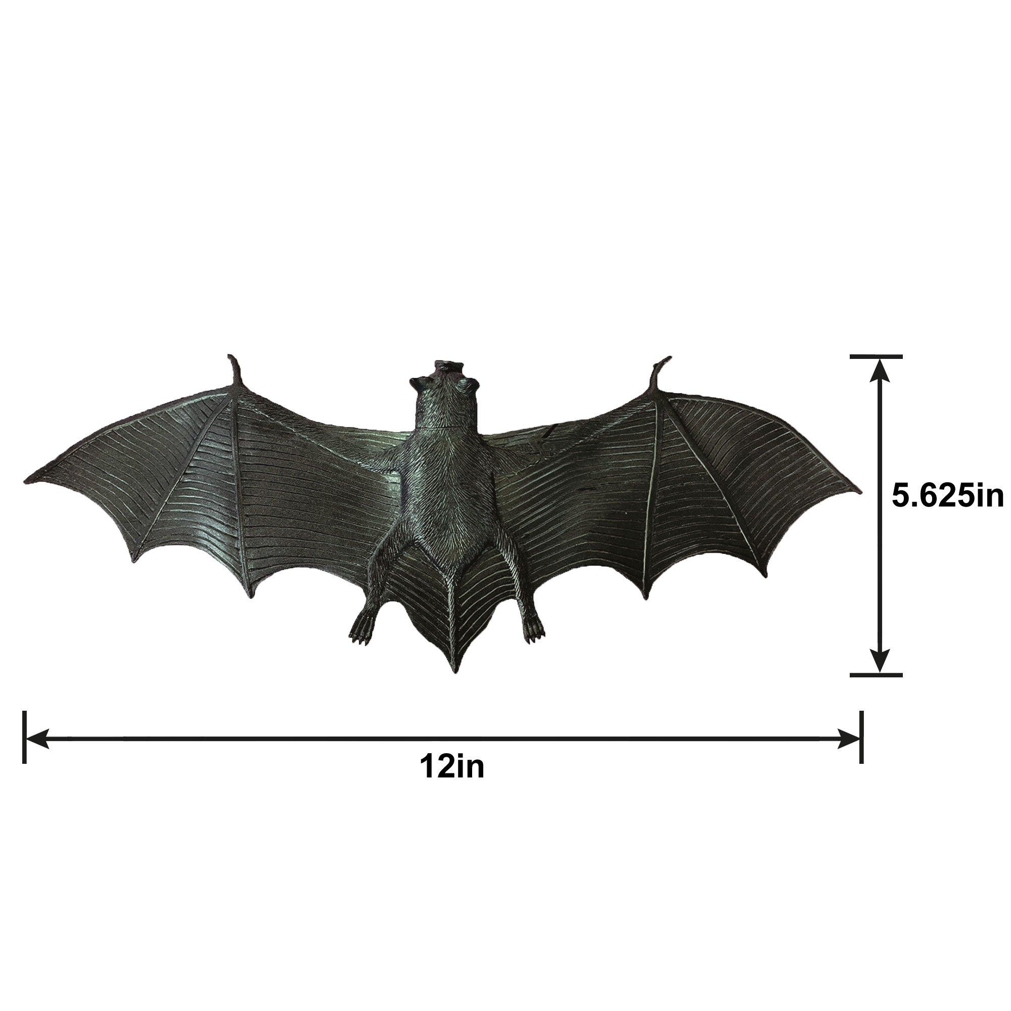 Iridescent Hanging Plastic Bat, 12in x 5.6in