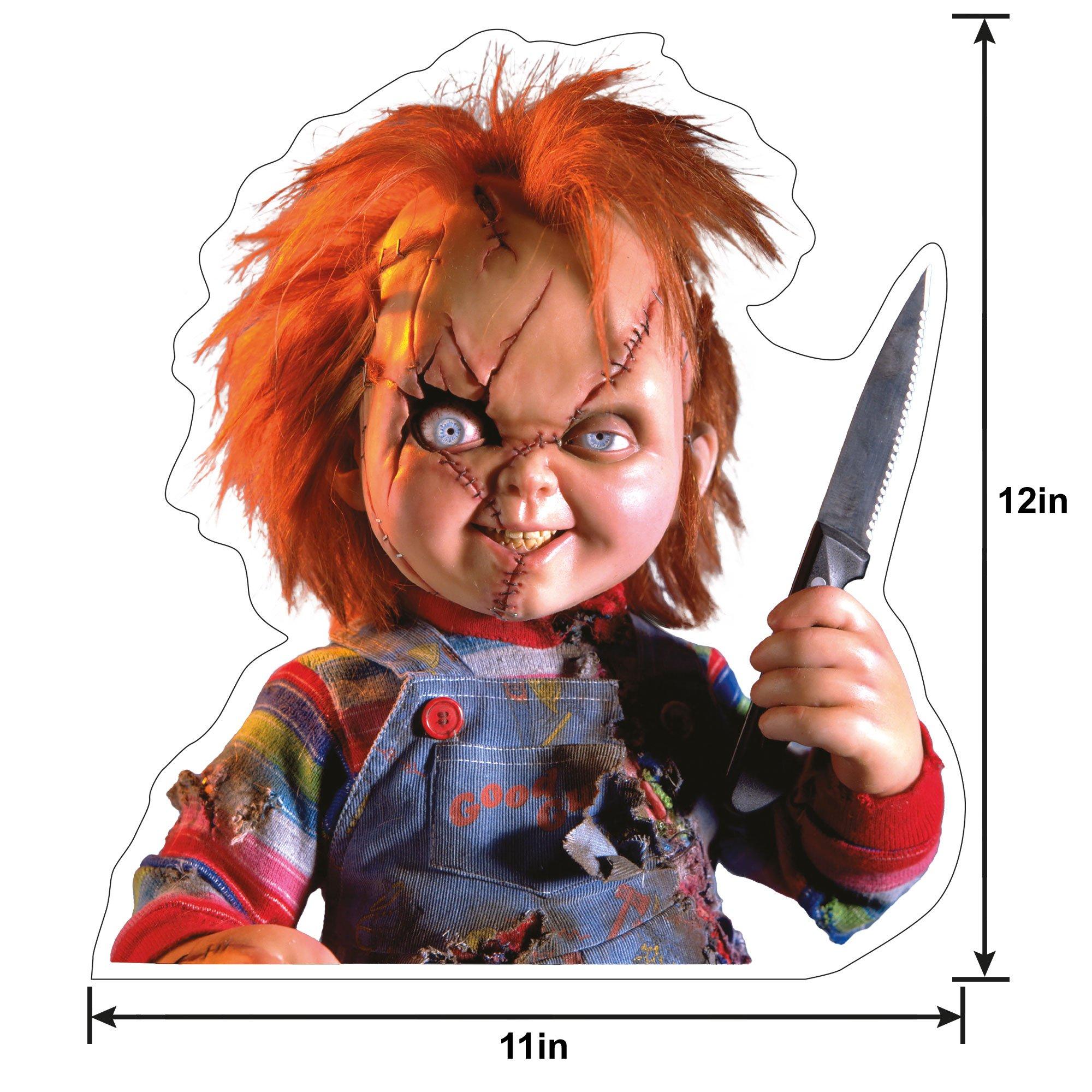 Chucky Vinyl Cling Decal, 14in x 12in - Child's Play