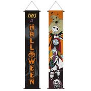 The Nightmare Before Christmas Halloween Fabric Banner Flags, 1.1ft x 6ft, 2ct