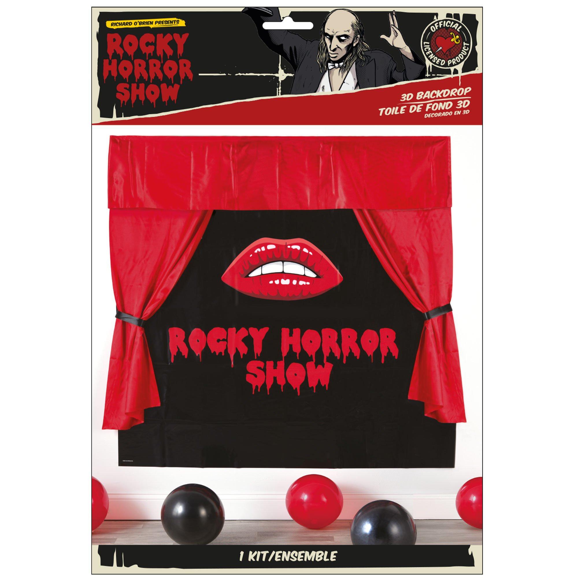 3D Rocky Horror Show Red Curtain Scene Setter, 5.7ft x 5.8ft