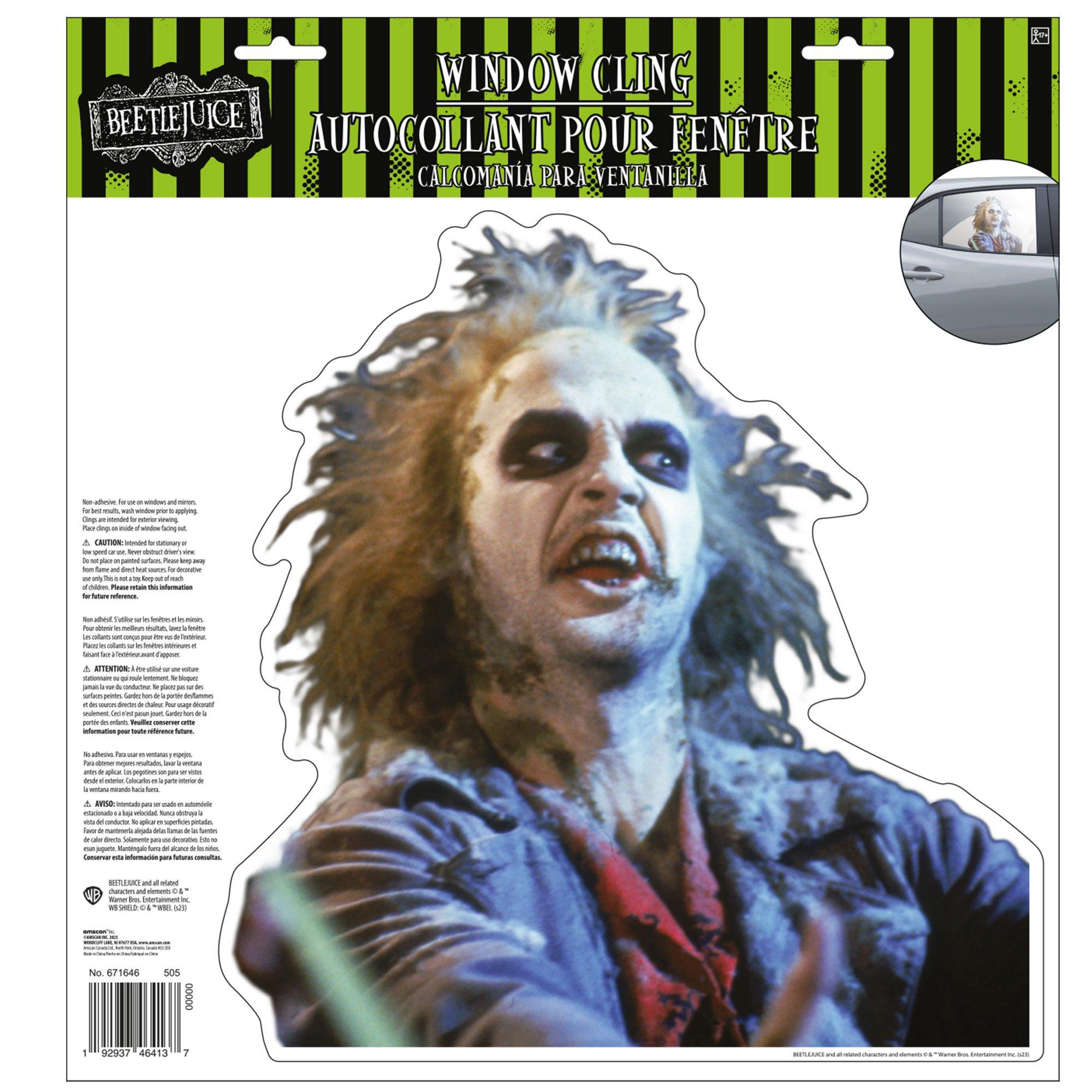 Beetlejuice Vinyl Cling Decal, 14in x 12in